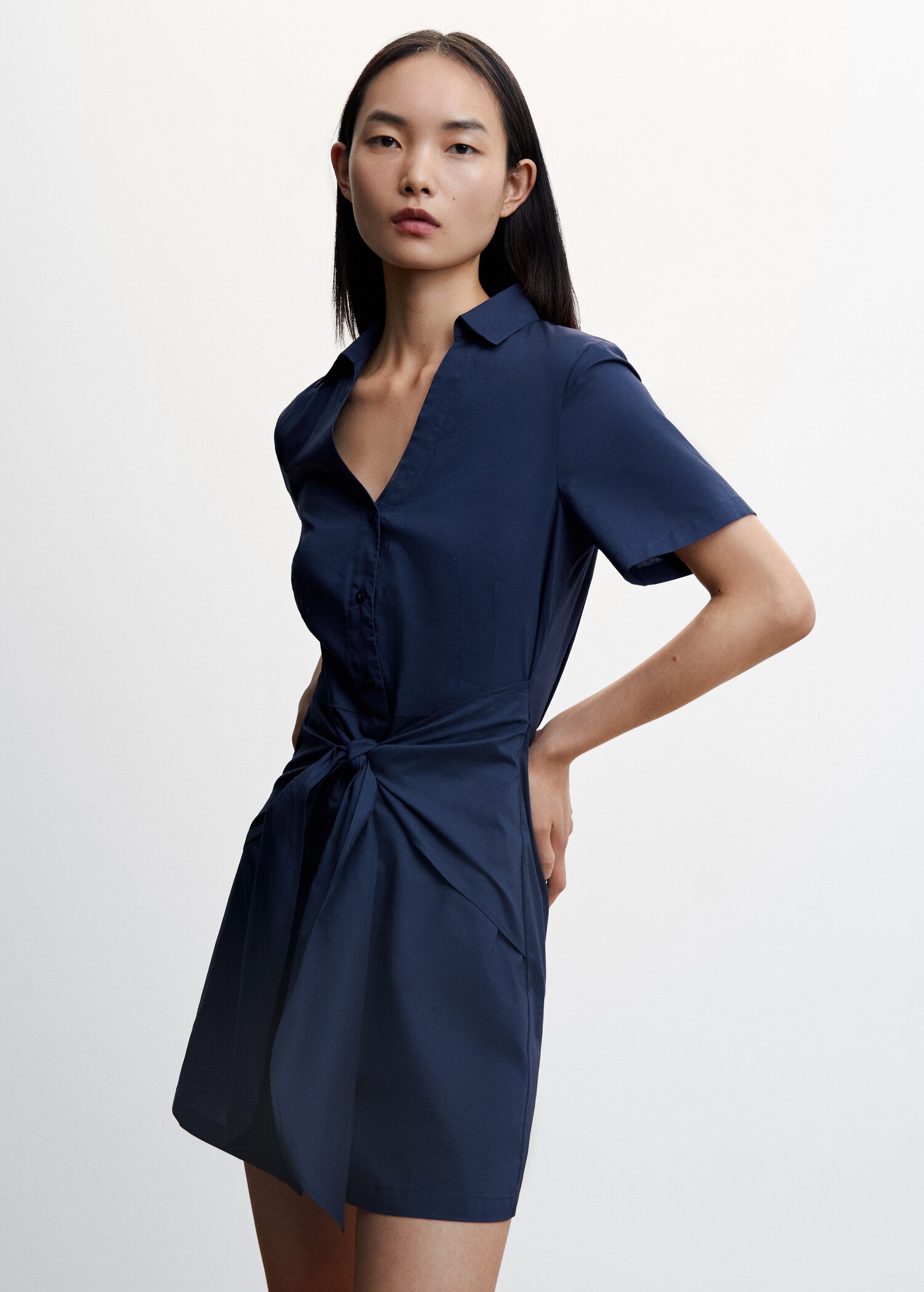 Bow shirt dress - Medium plane
