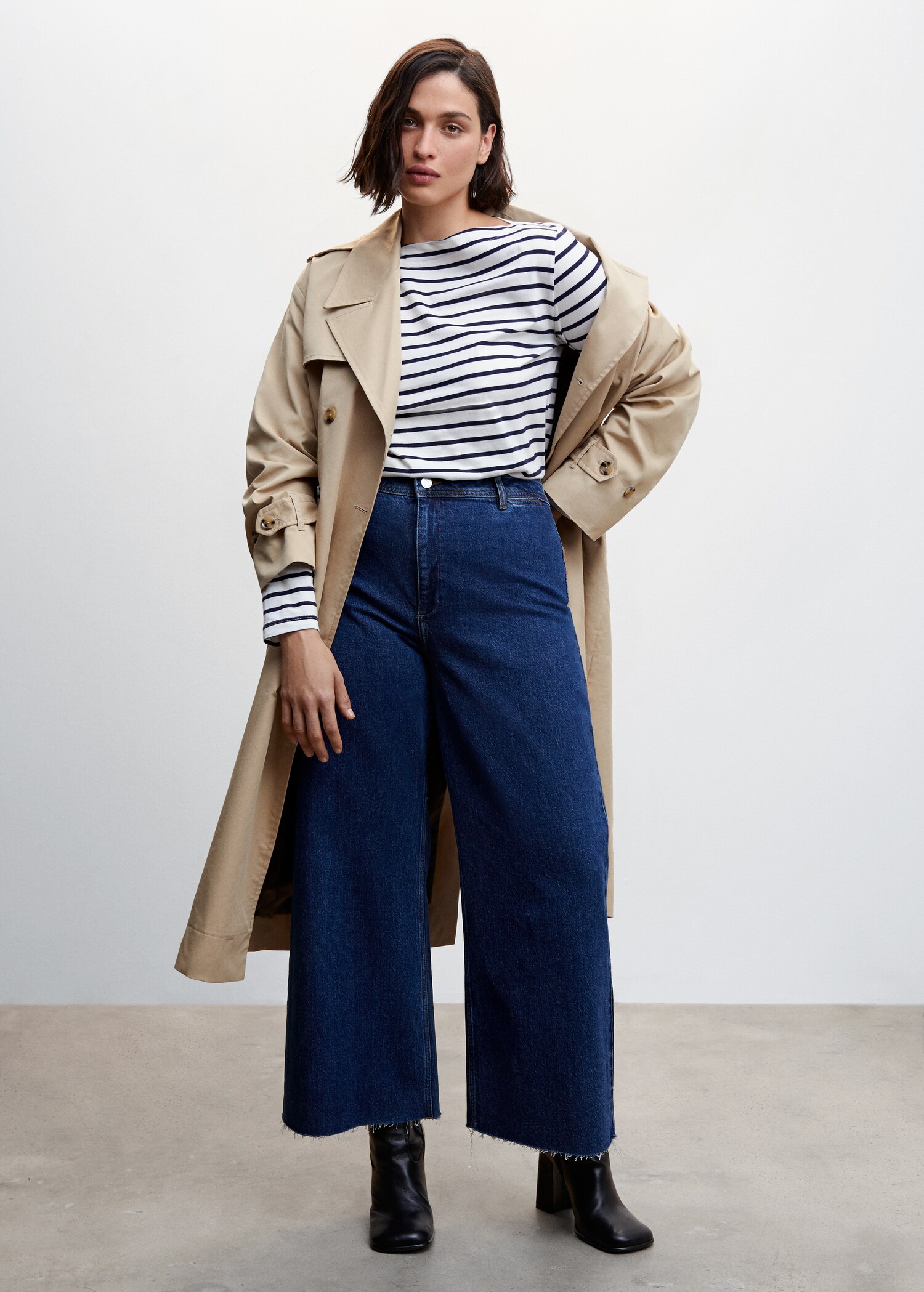 Cotton boat neck t-shirt - Details of the article 3