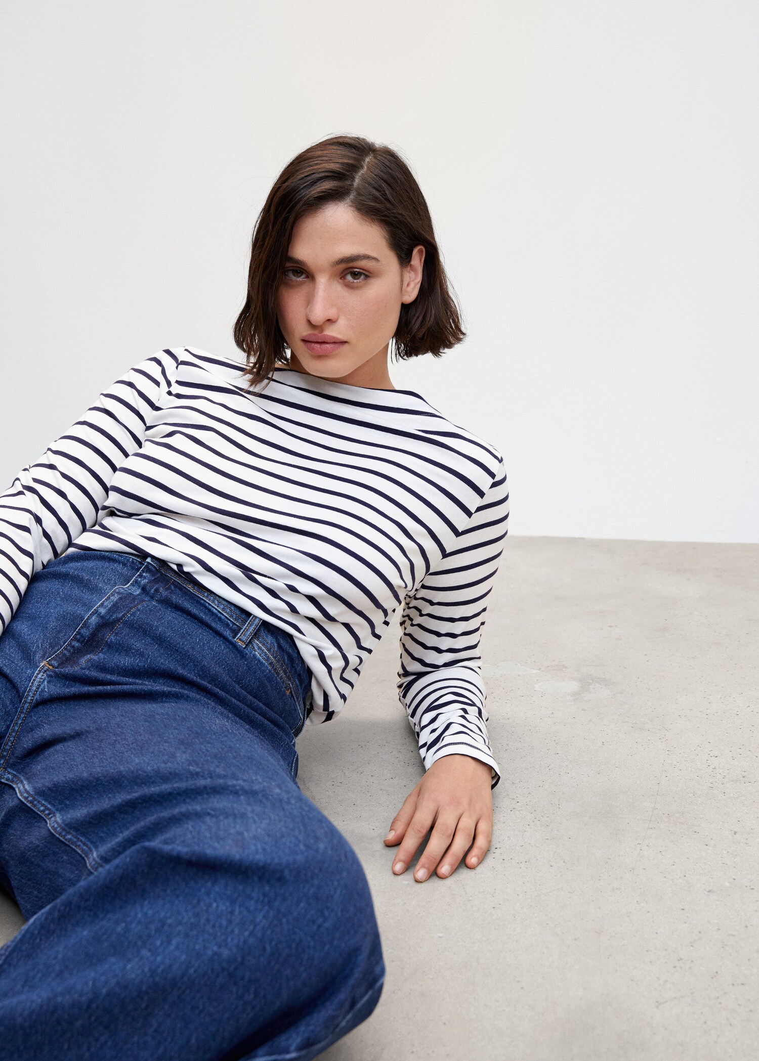 Cotton boat neck t-shirt - Details of the article 4