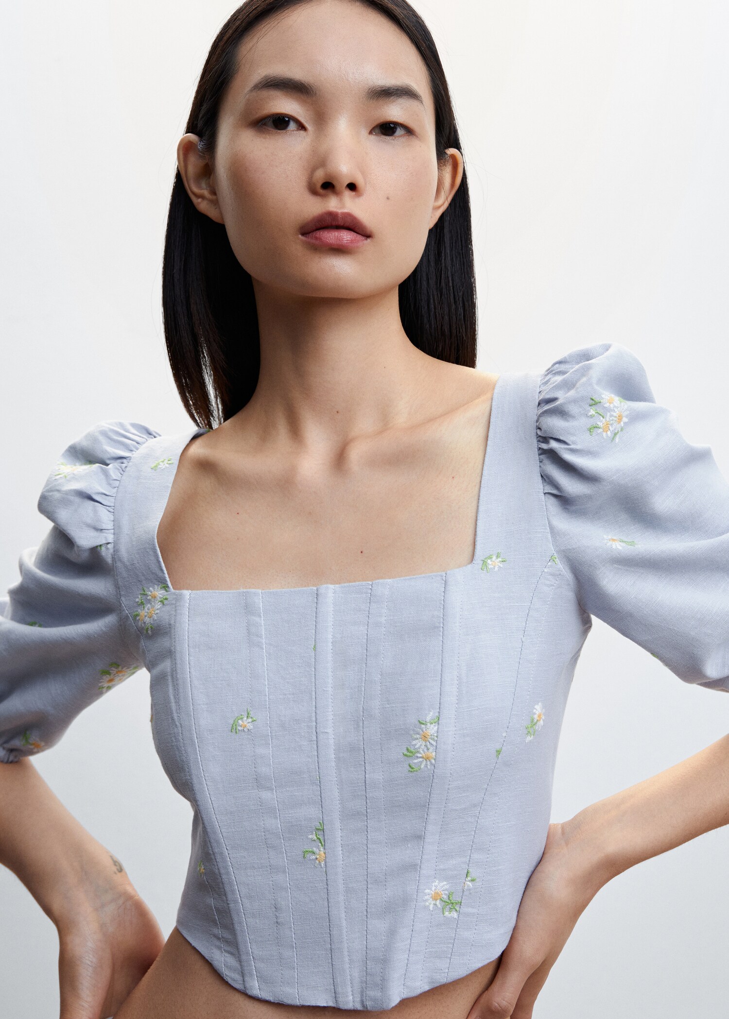 Floral embroidered blouse - รายละเอียดของสินค้า 1