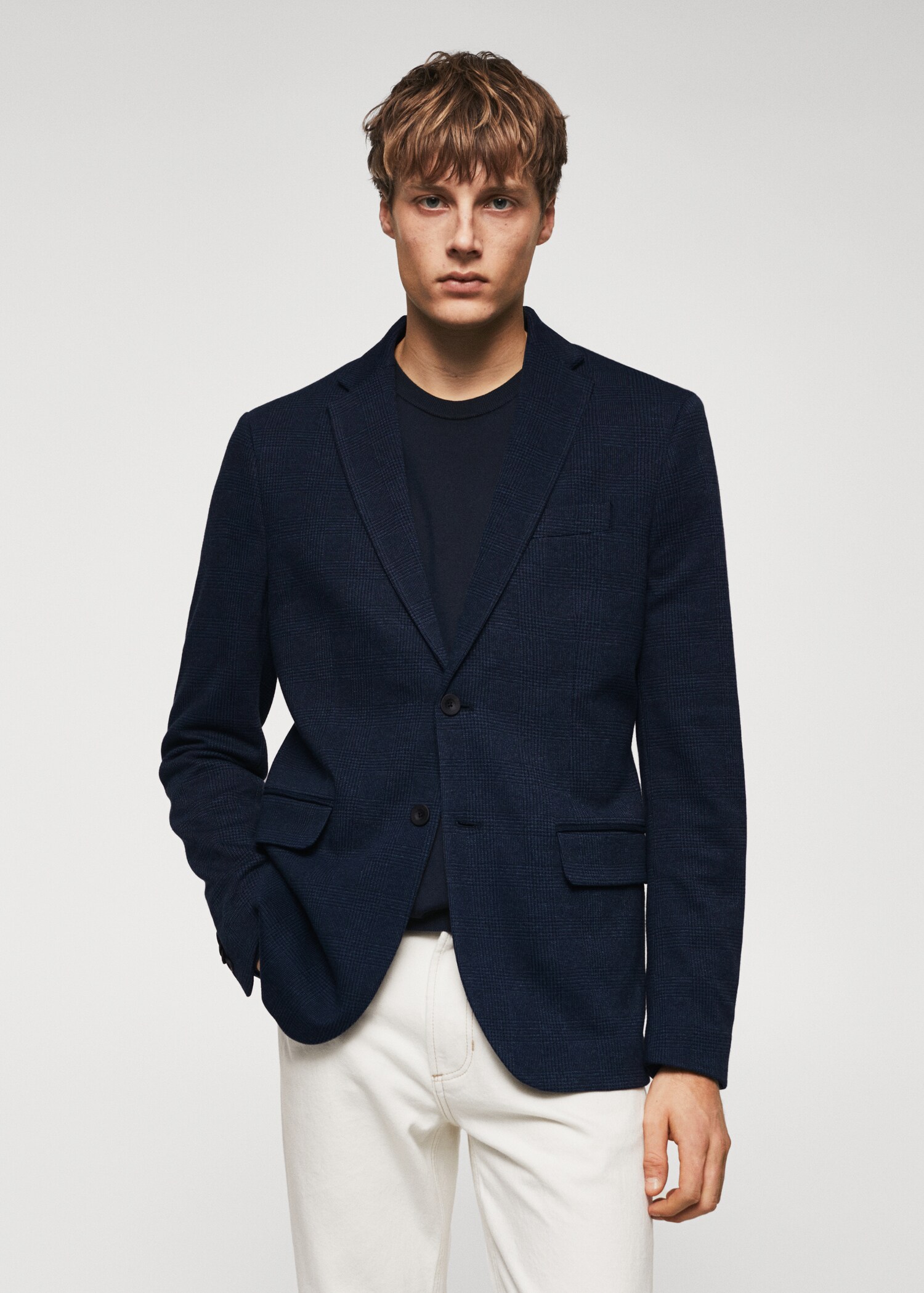 Veste slim-fit en micro-imprimé - Plan moyen
