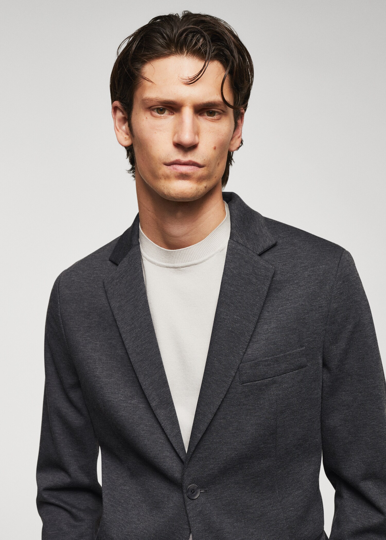 Blazer mikrostruktur slim fit - Rincian barang 1