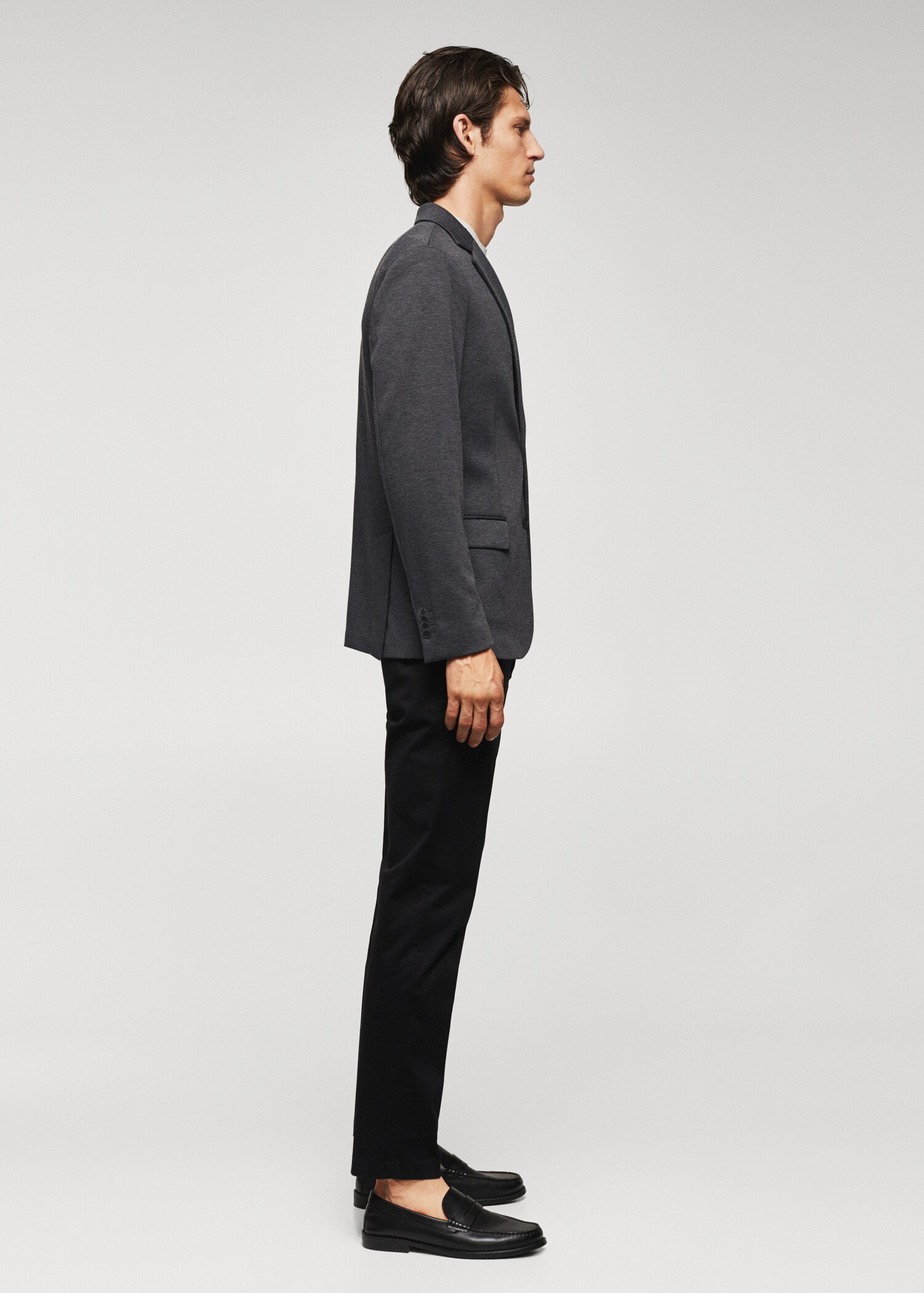 Blazer mikrostruktur slim fit - Rincian barang 2