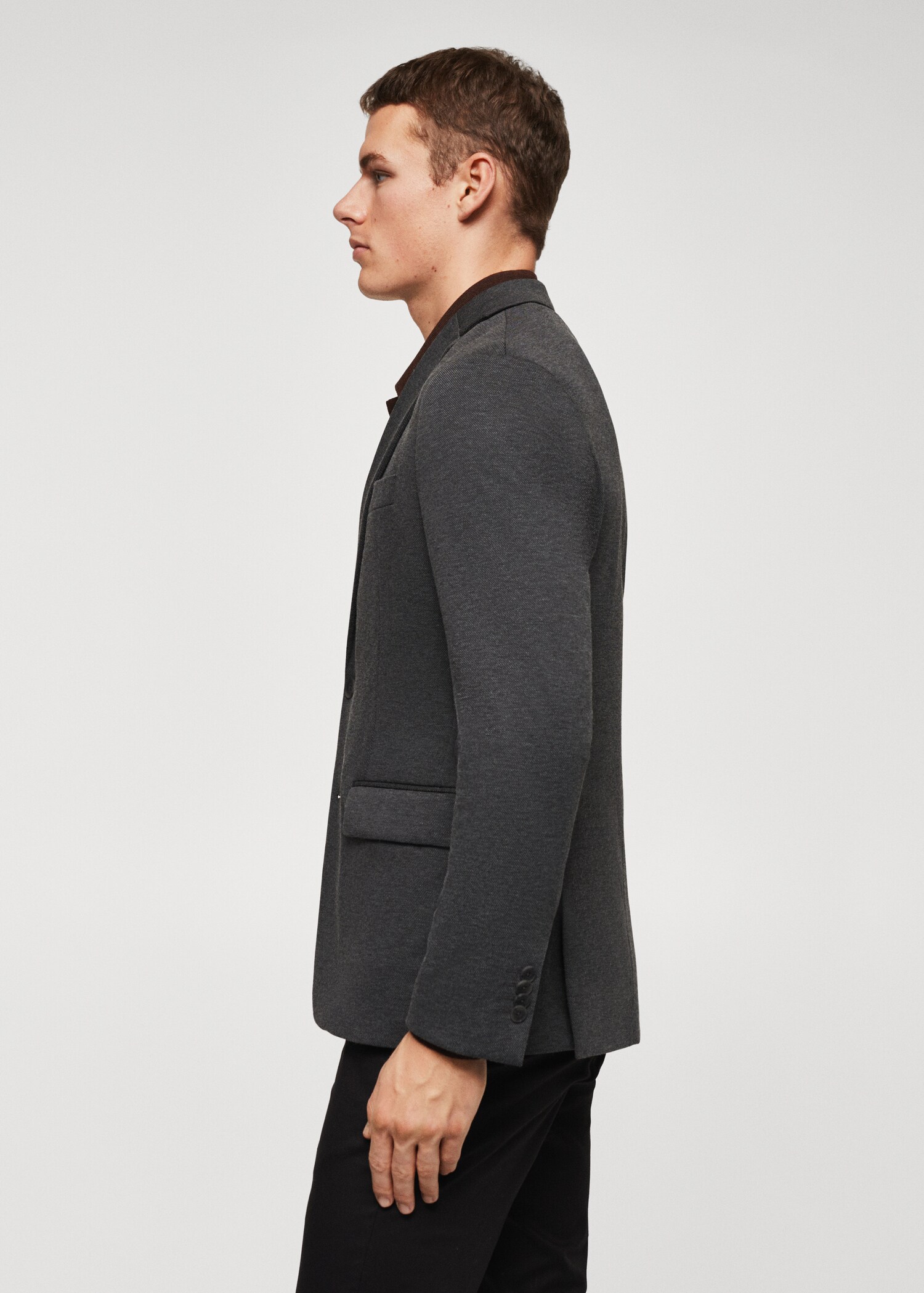 Blazer mikrostruktur slim fit - Rincian barang 6