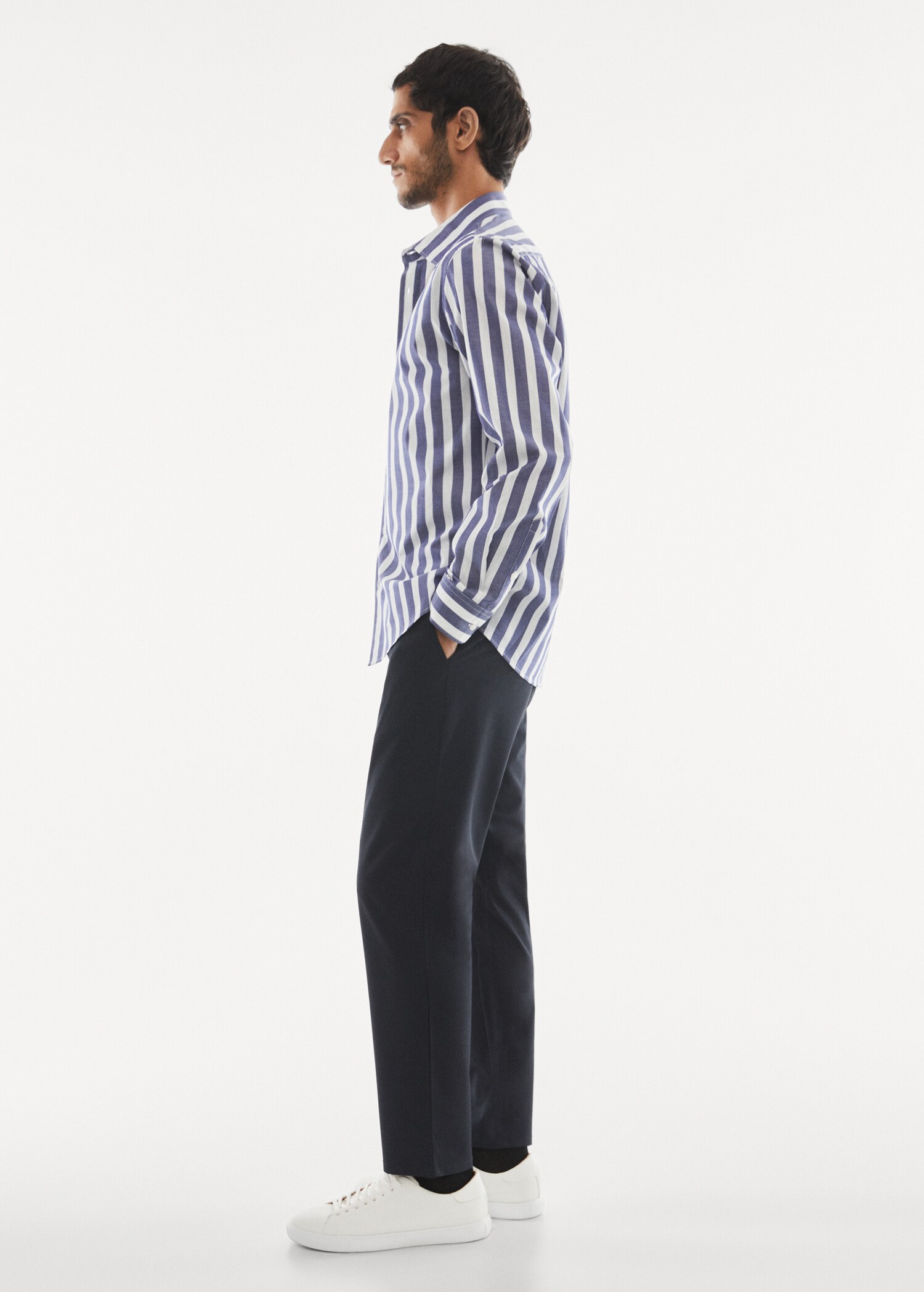Slim fit striped cotton shirt - Details of the article 6