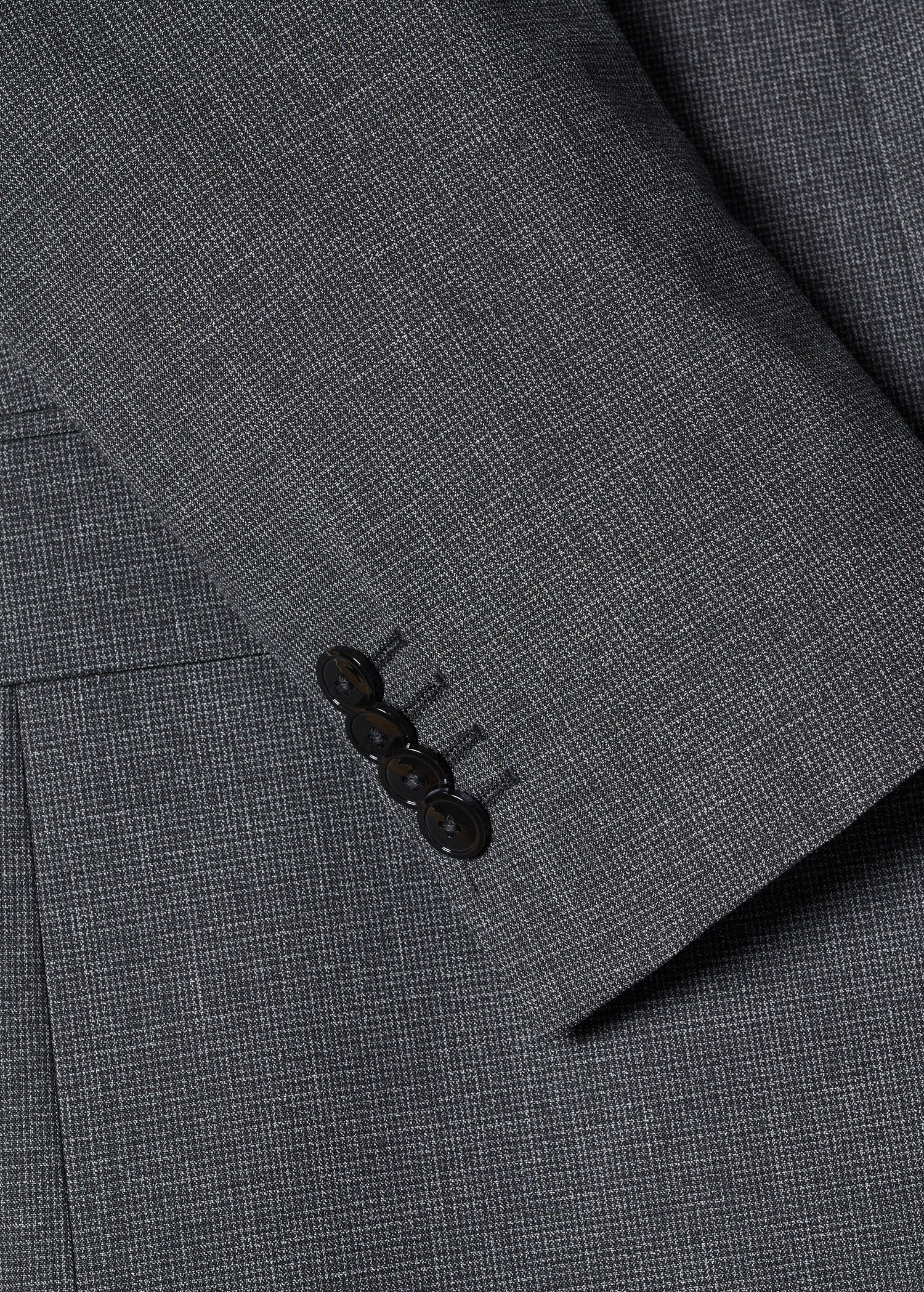 Slim-fit wool suit jacket - Details of the article 0