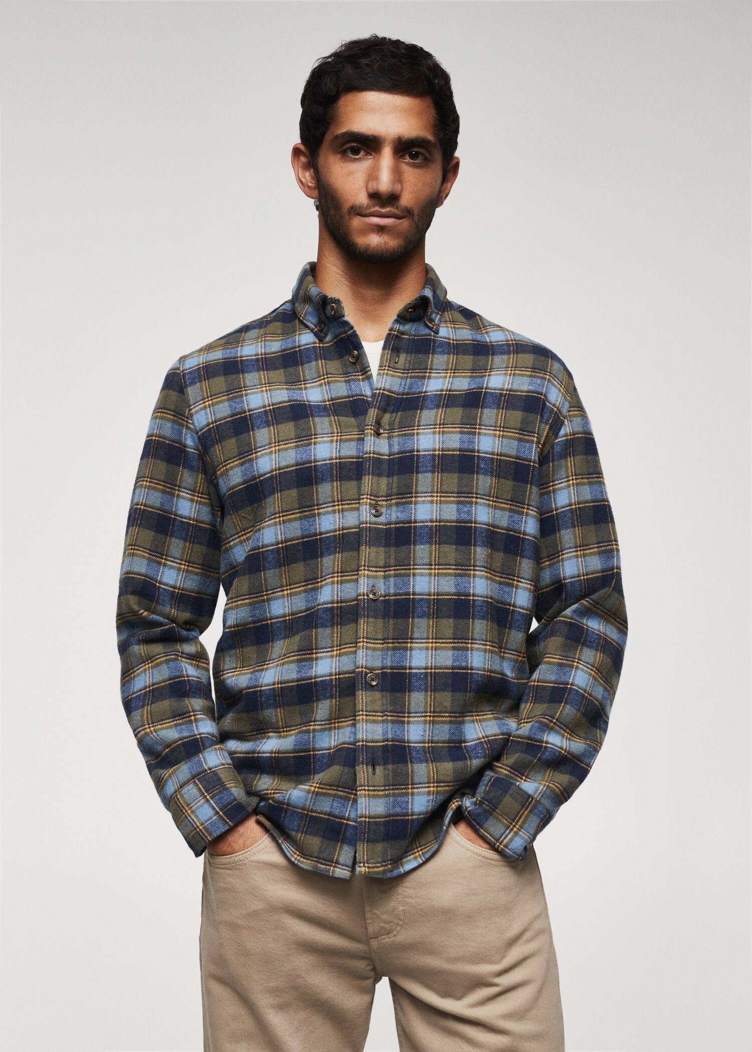 Chemise flanelle à carreaux - Plan moyen