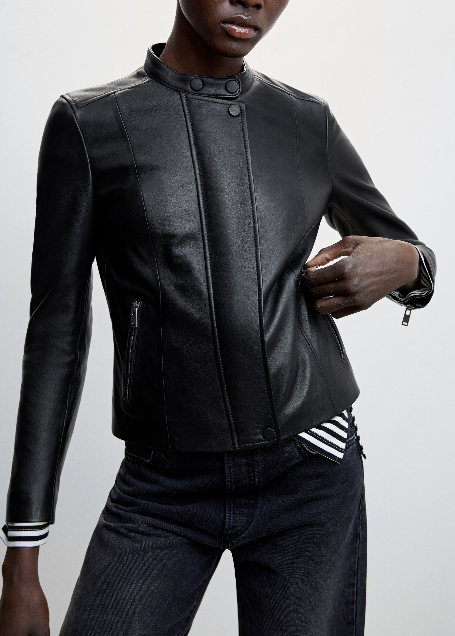 Bikerjacke aus Leder - Detail des Artikels 6