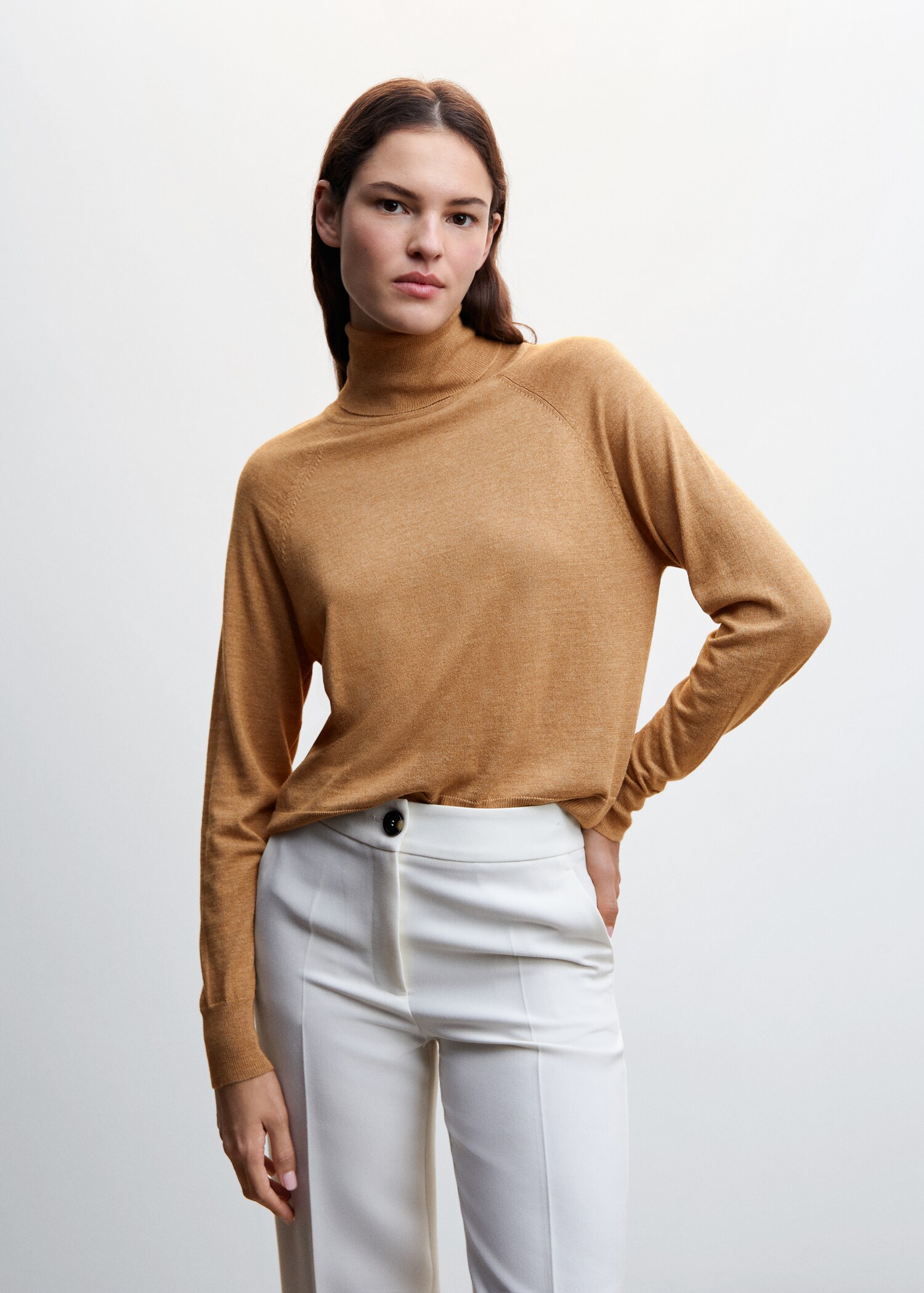 Fine-knit turtleneck sweater - Medium plane