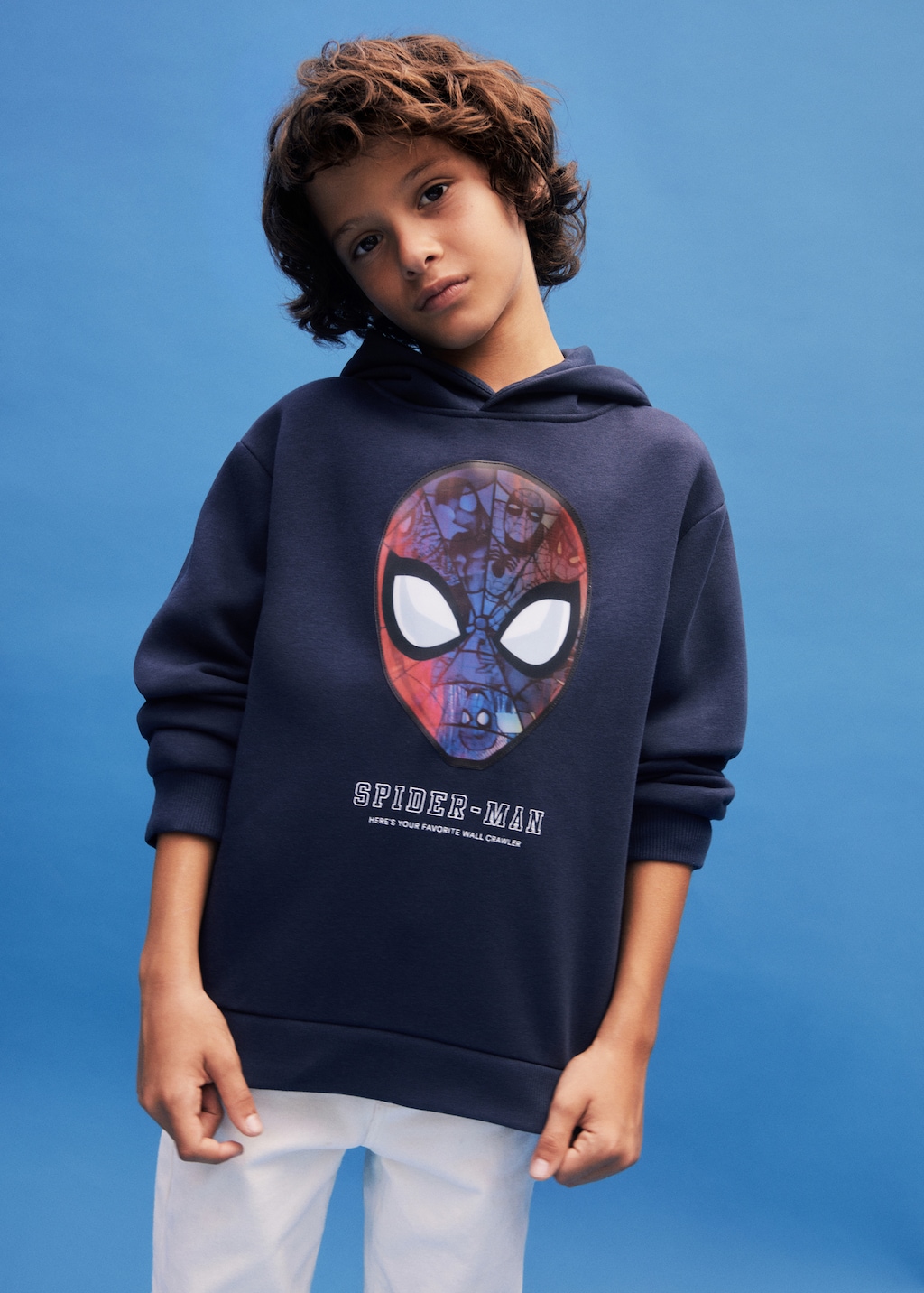 Homecoming Spiderman Con Sudadera Azul Sweater Spiderman Sudadera