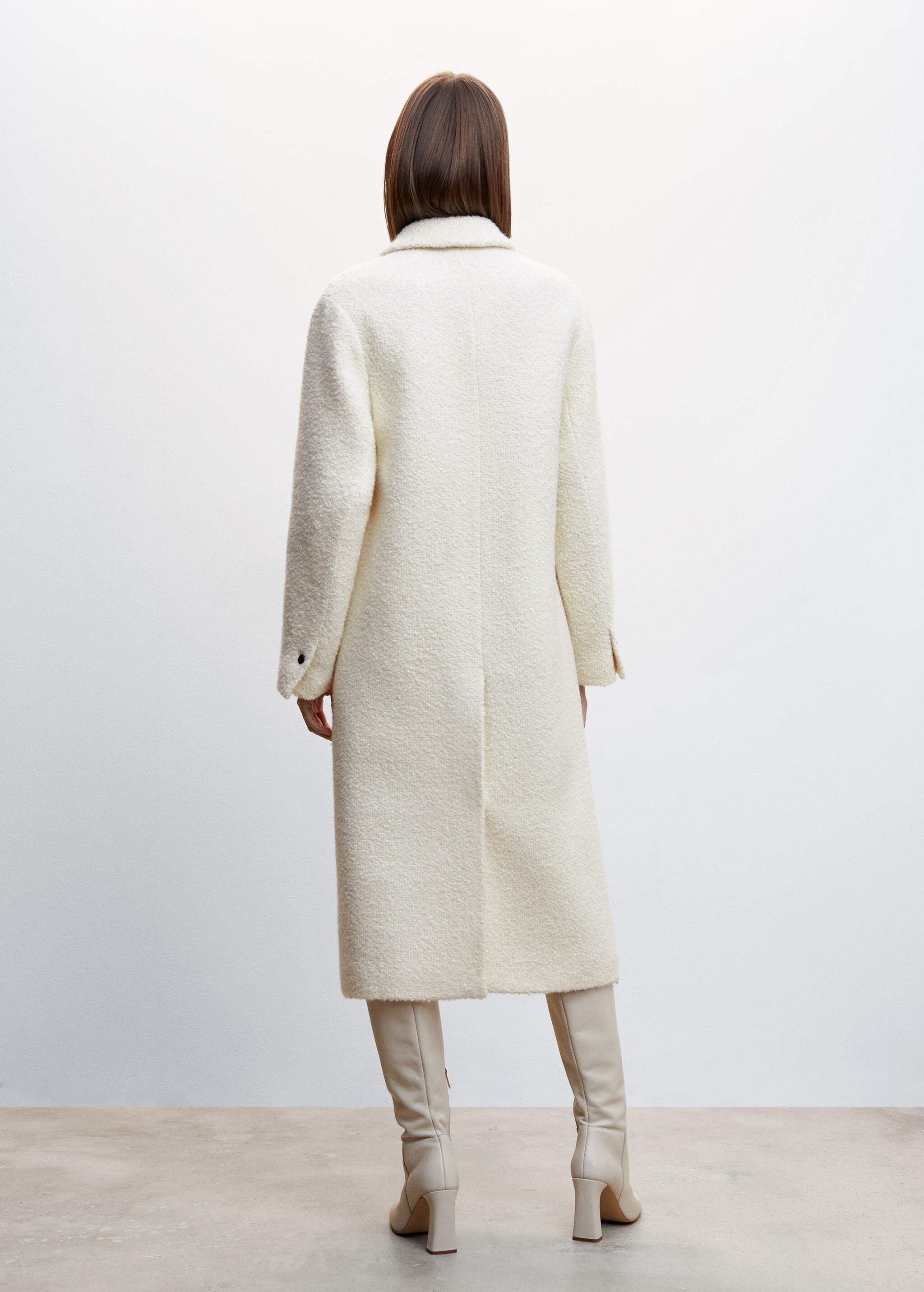 Terry wool coat - Reverse of the article