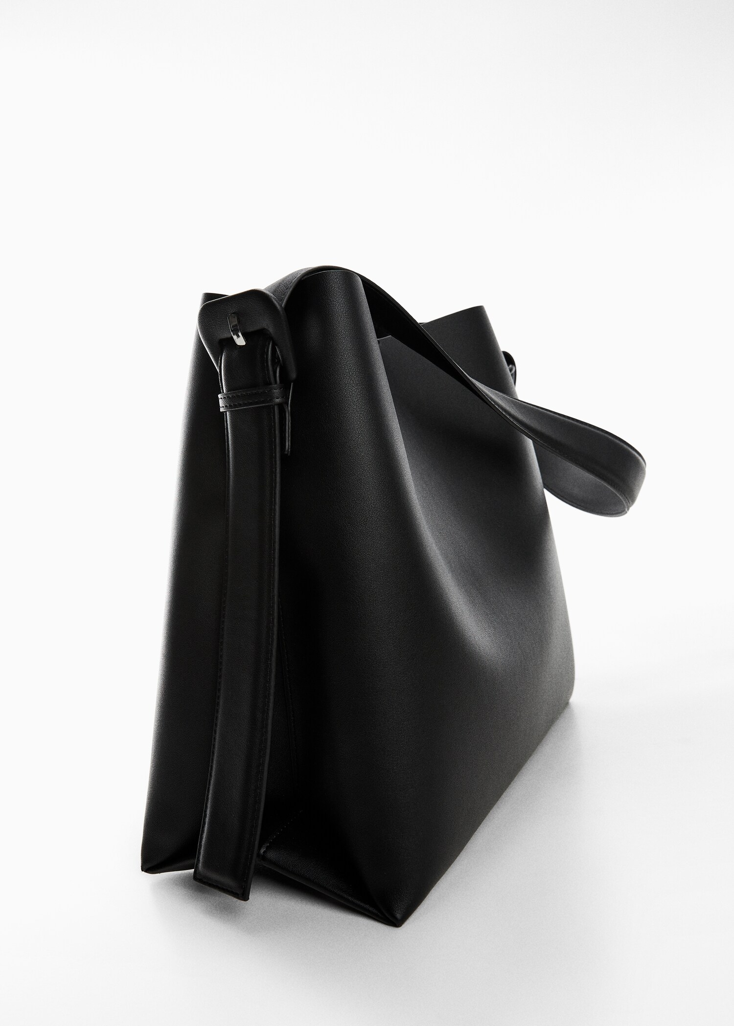 Shopper bag with buckle - Medium plane