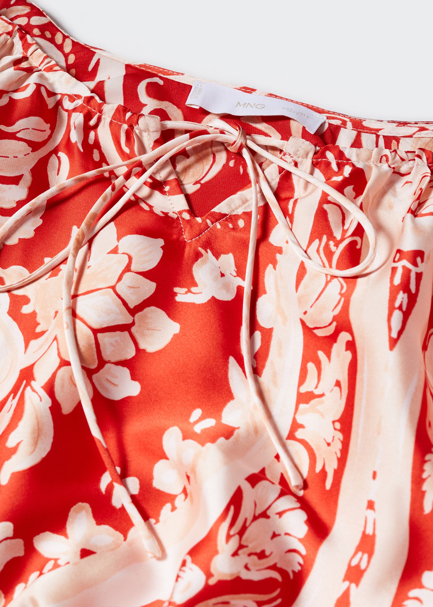 Blusa manga abullonada estampada - Detalle del artículo 8