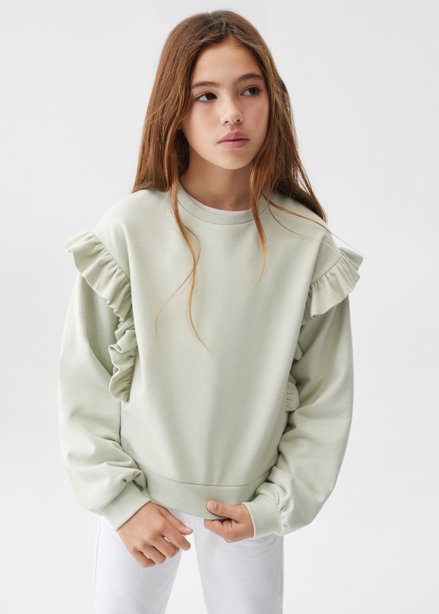 Sweat-shirt coton volants - Plan moyen