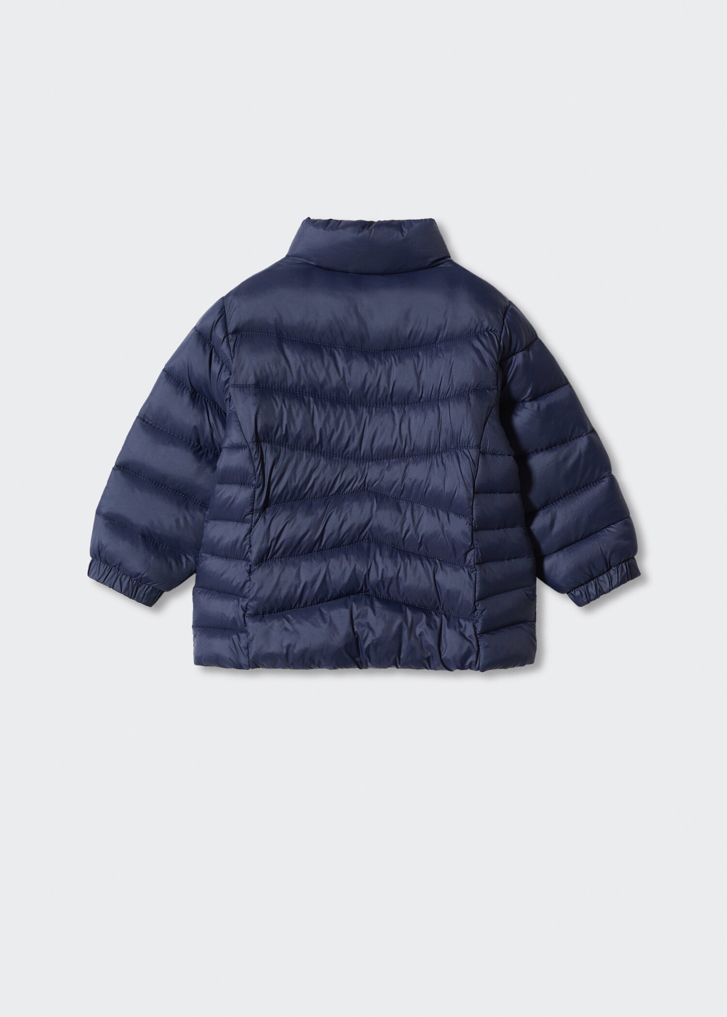 Side-zip quilted coat - Reverse of the article