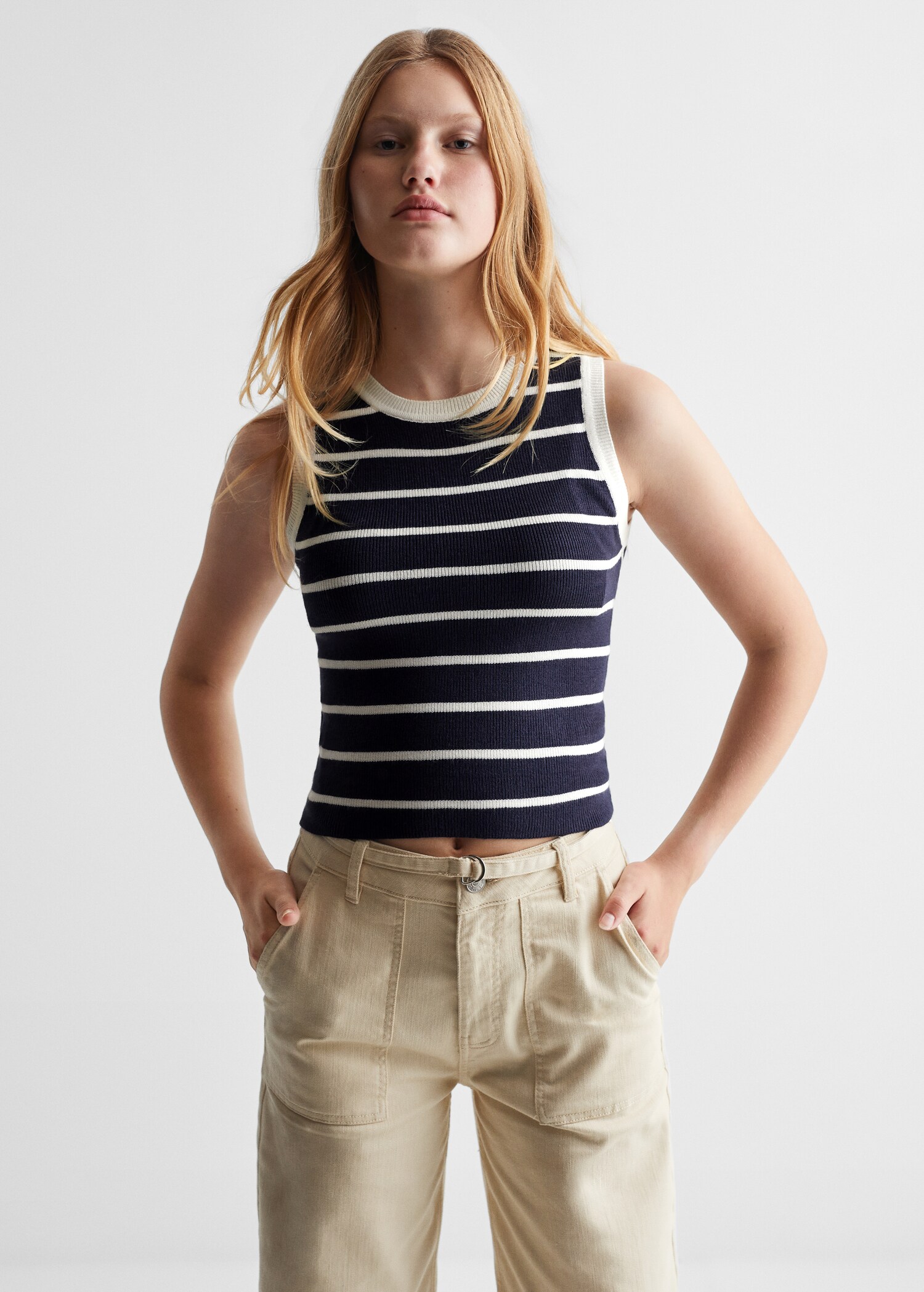 Striped crop top - Medium plane