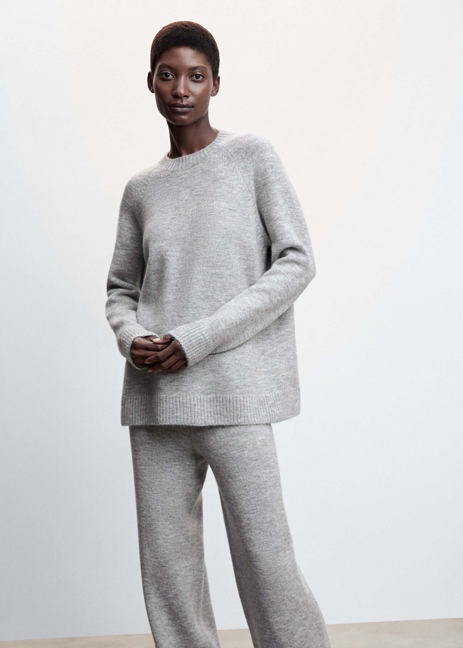 Pull-over maille oversize - Plan moyen