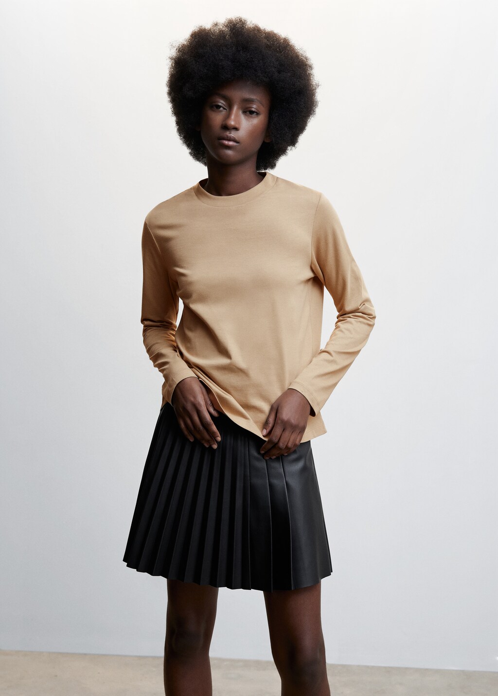 Long sleeve cotton t shirt Women MANGO Pakistan
