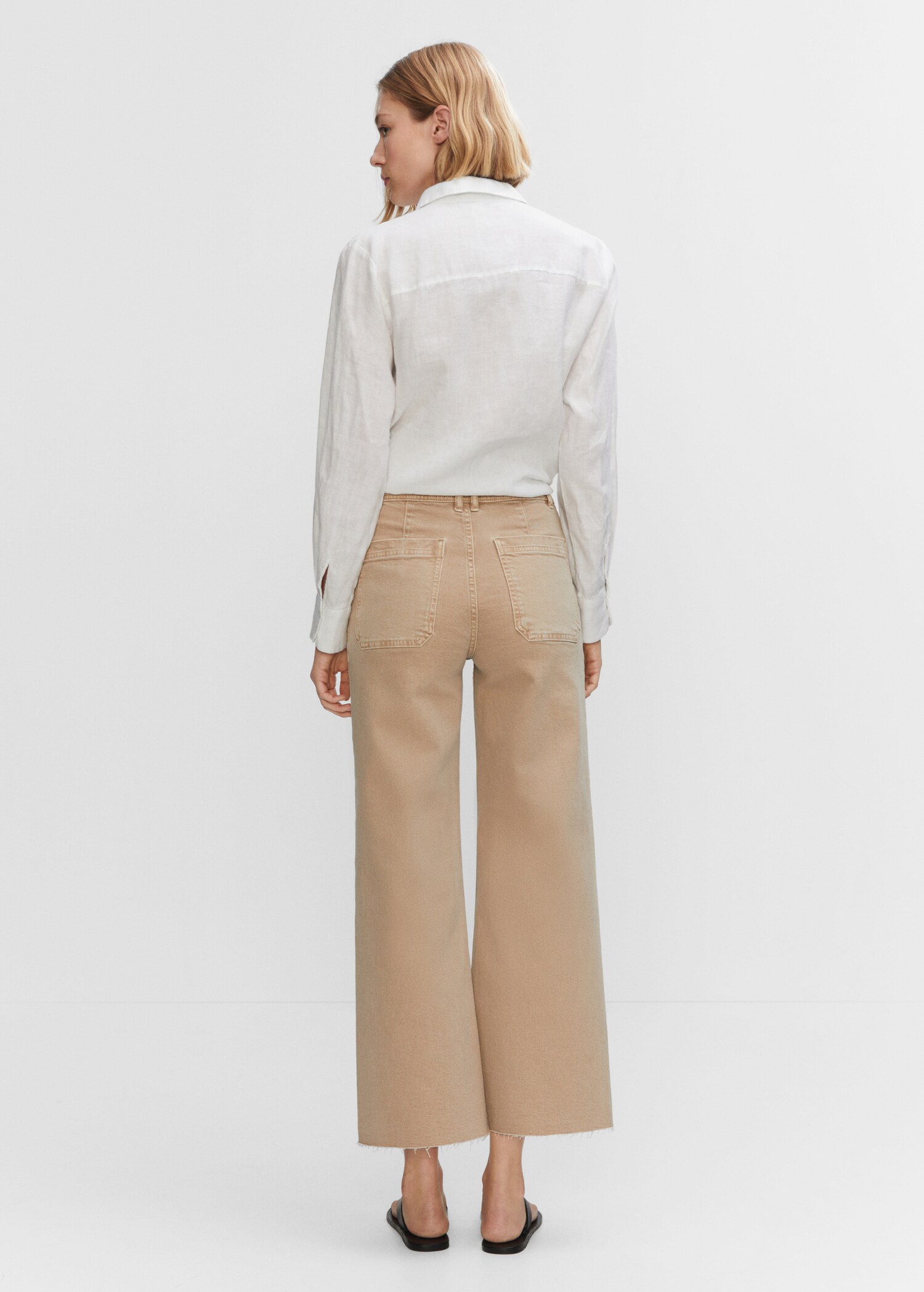 Jupe-culotte jean taille haute - Verso de l’article