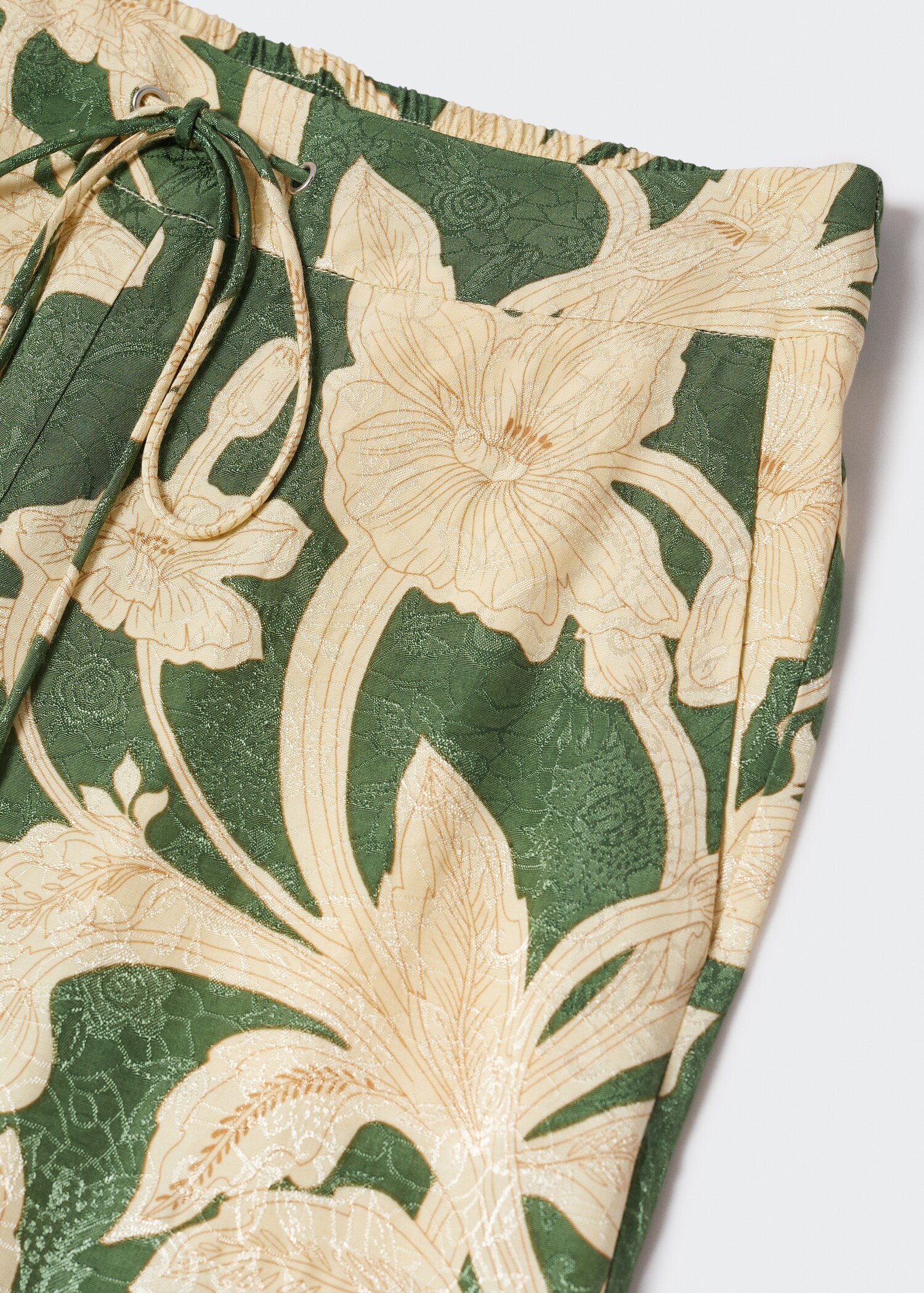 Floral jacquard pants with pockets - Details of the article 8