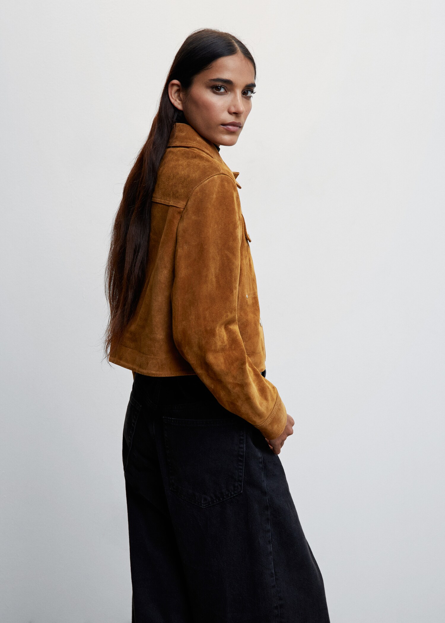 Lederjacke mit Taschen - Rückseite des Artikels