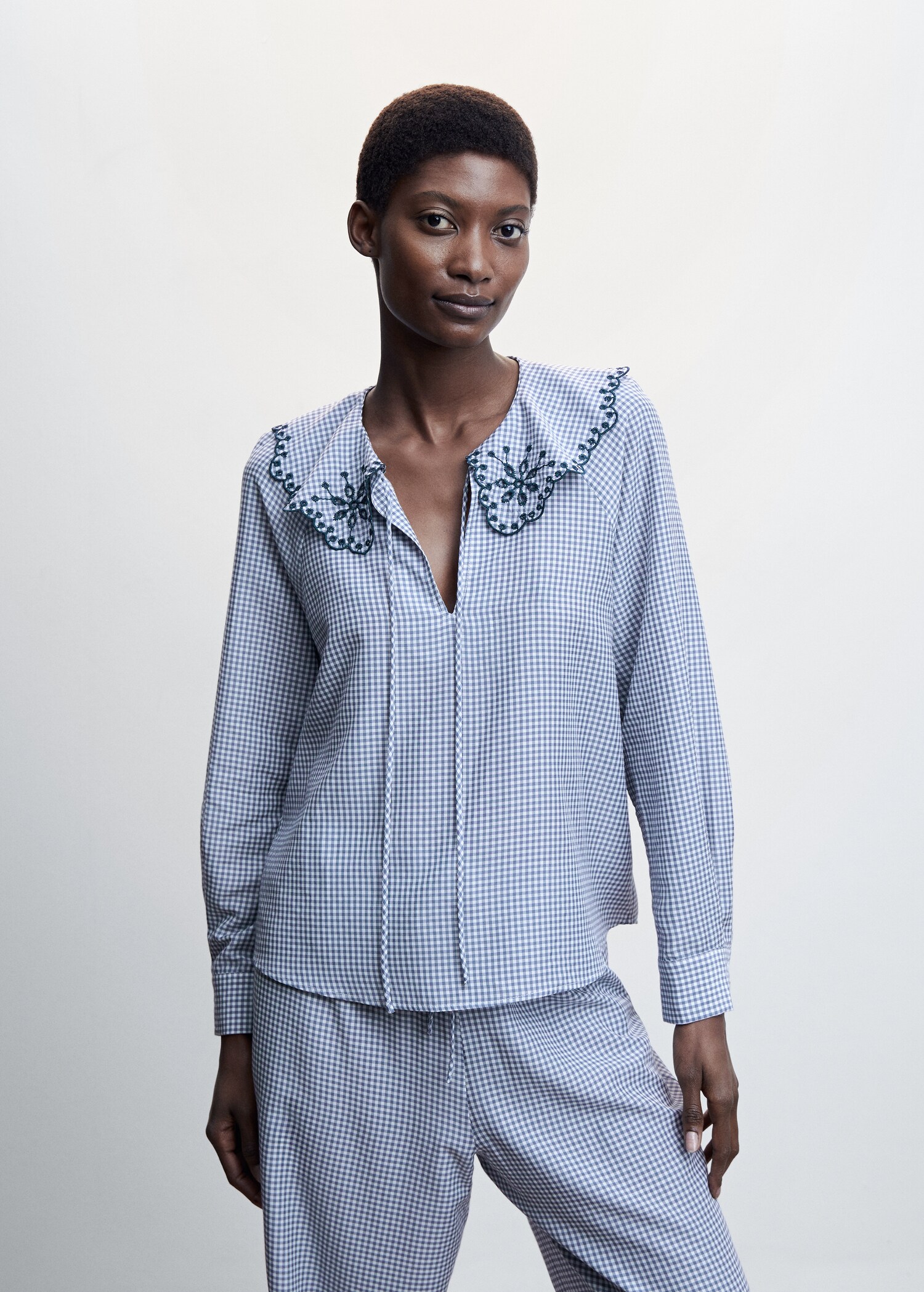 Chemise pyjama vichy  - Plan moyen