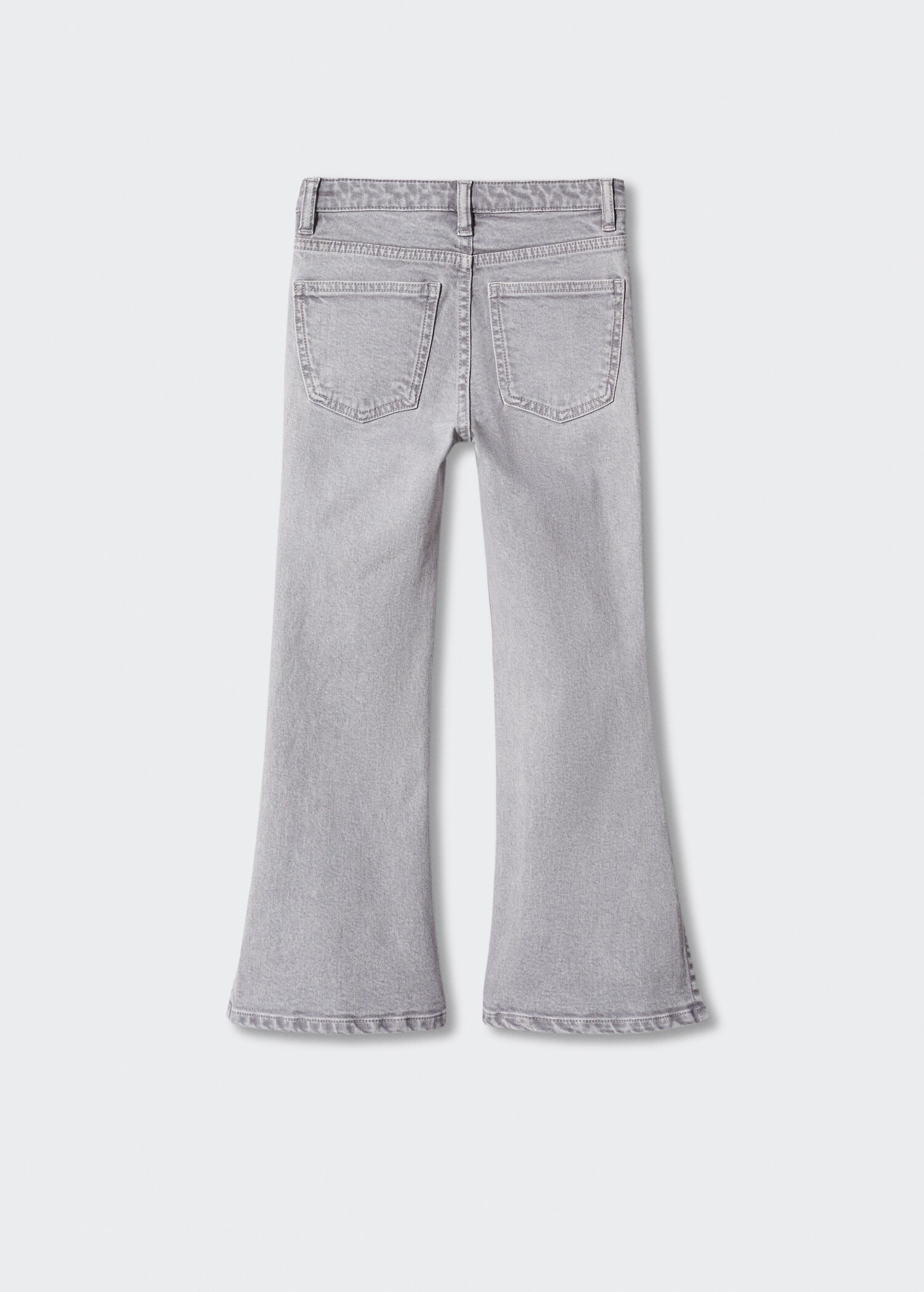 Flared jeans with opening - Reverse of the article