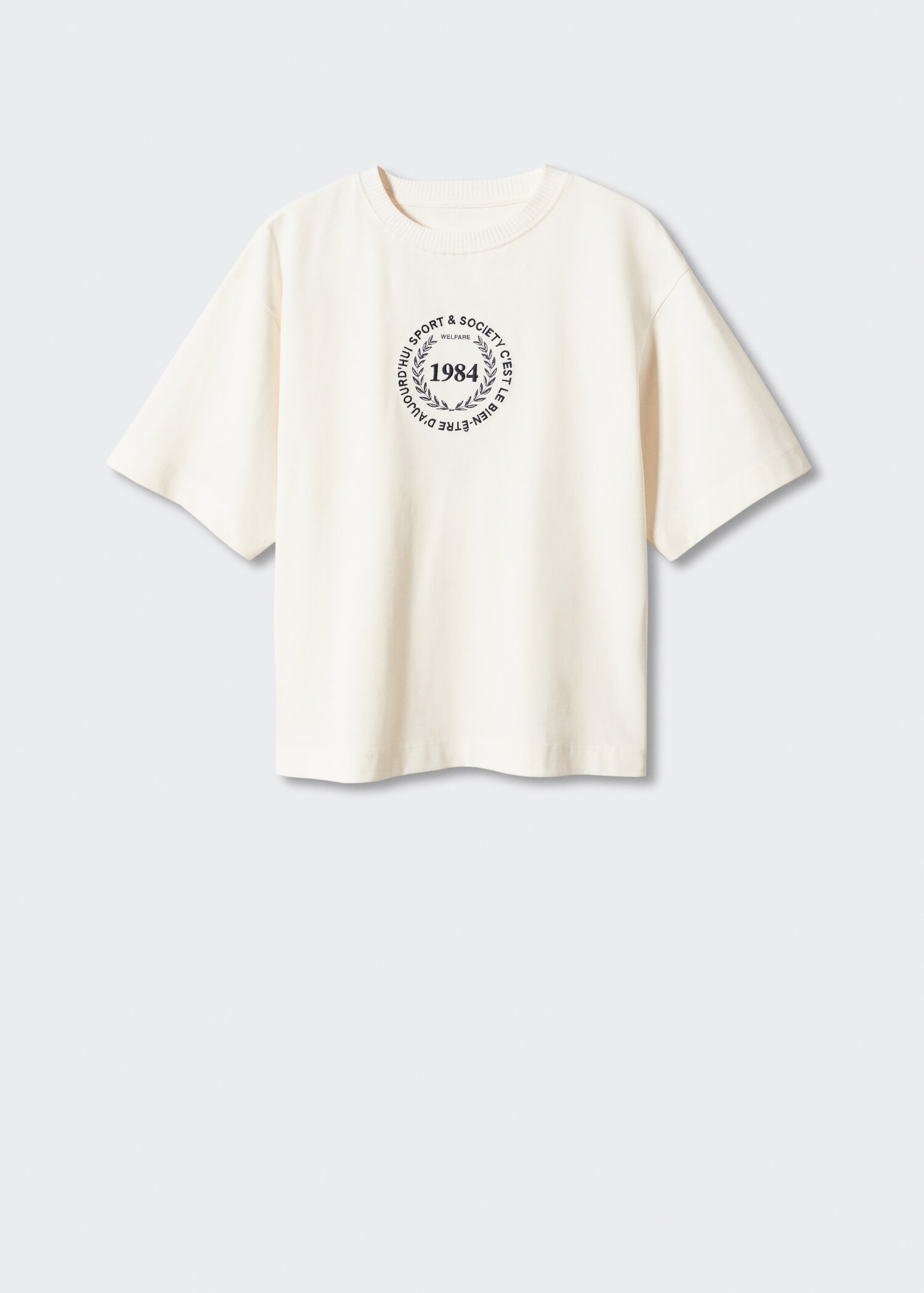 Baumwoll-T-Shirt mit Stickerei - Artikel ohne Model