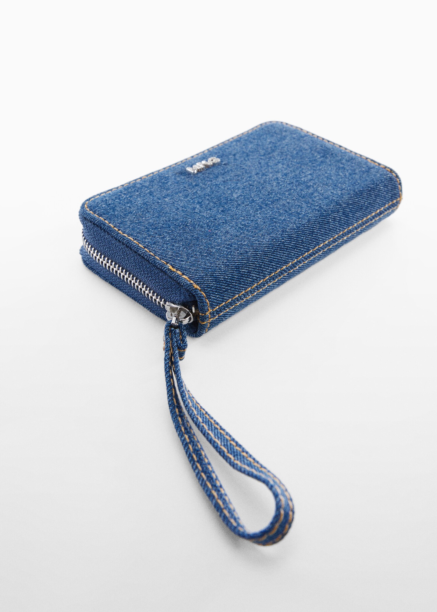 Denim wallet with zip - Details of the article 1