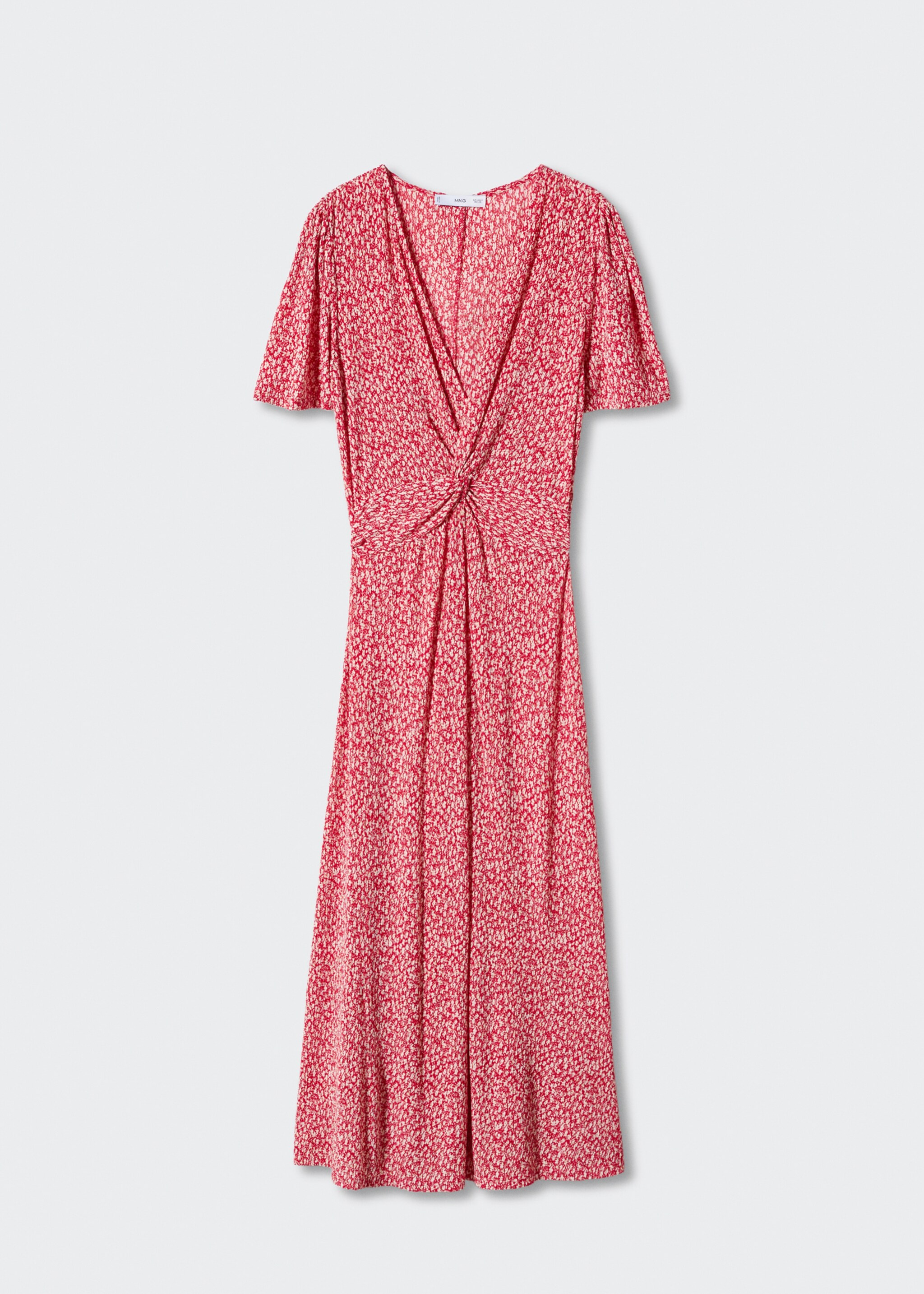 Textured printed dress - Article without model, Red. Ref: 47055748-00.