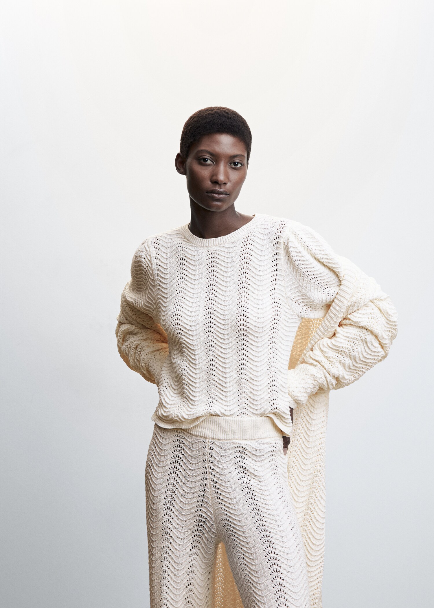 Openwork knit trousers - Details of the article 1