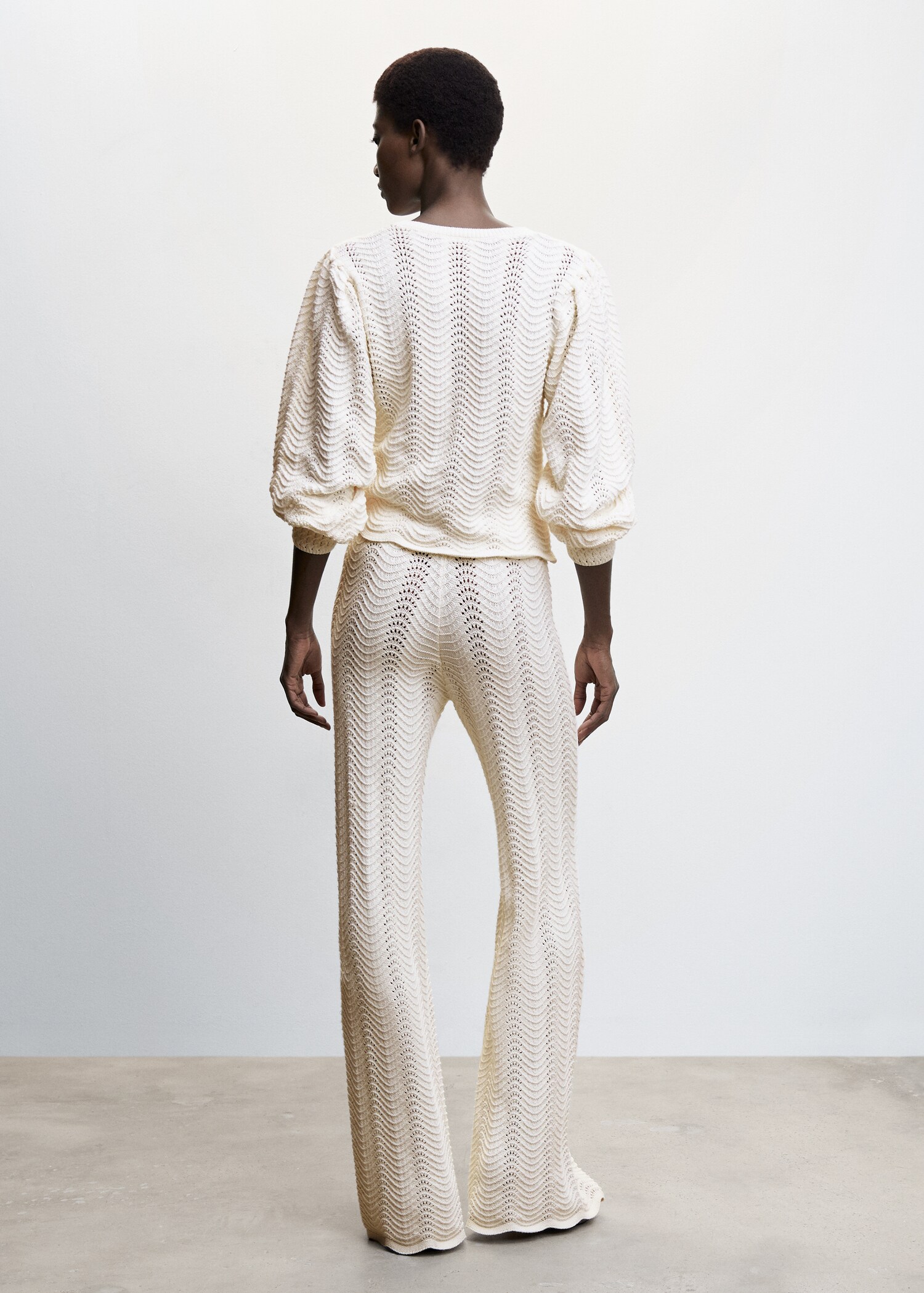 Openwork knit trousers - Reverse of the article