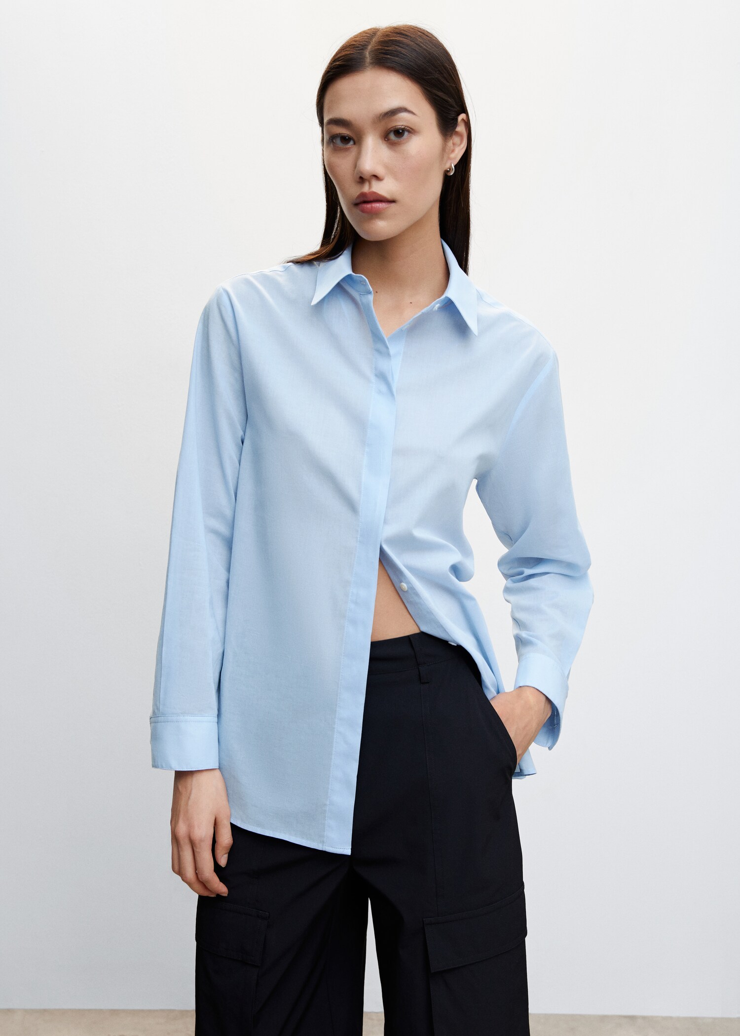 Camisa básica algodón - Plano medio