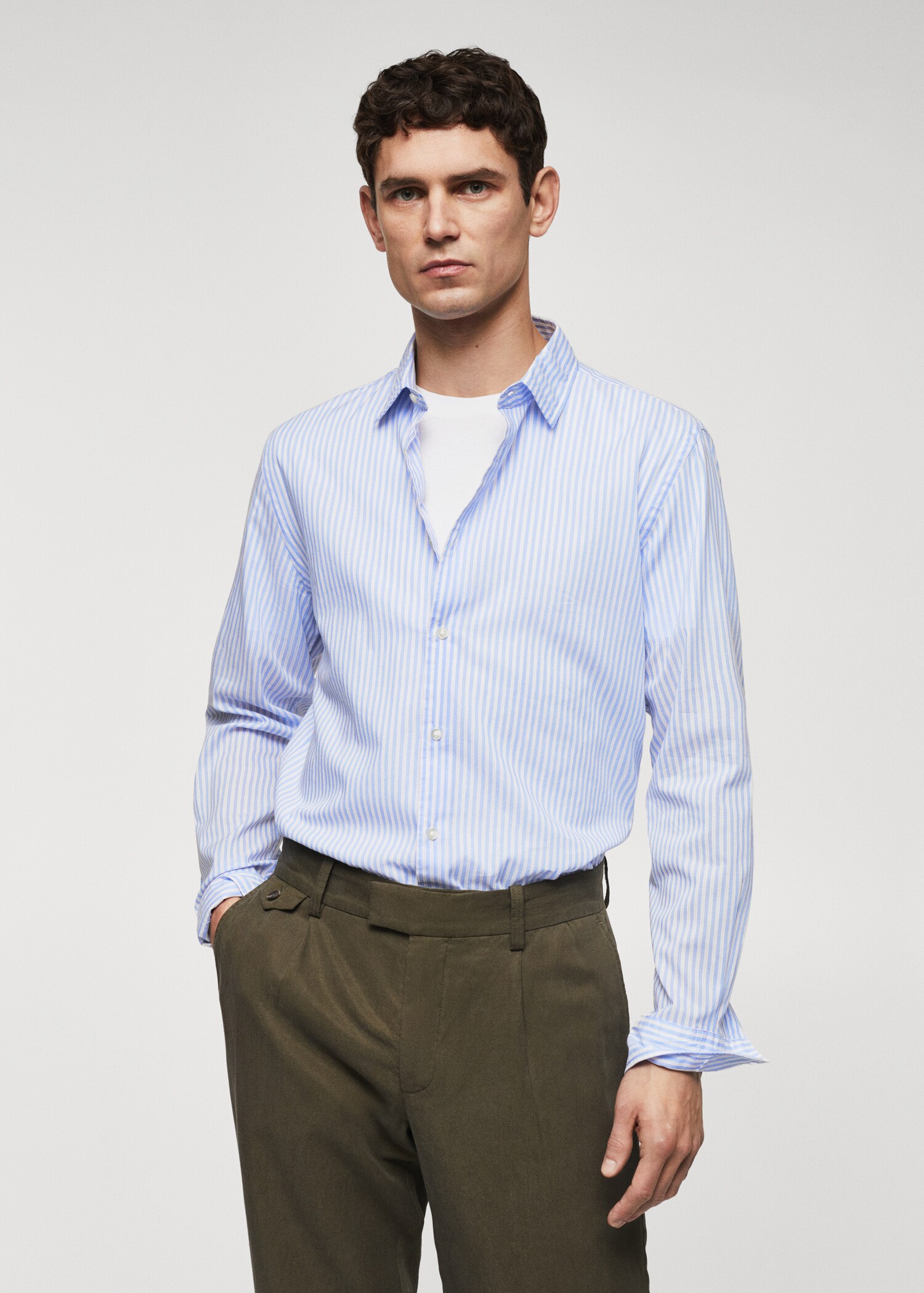 100% cotton slim fit shirt - Medium plane