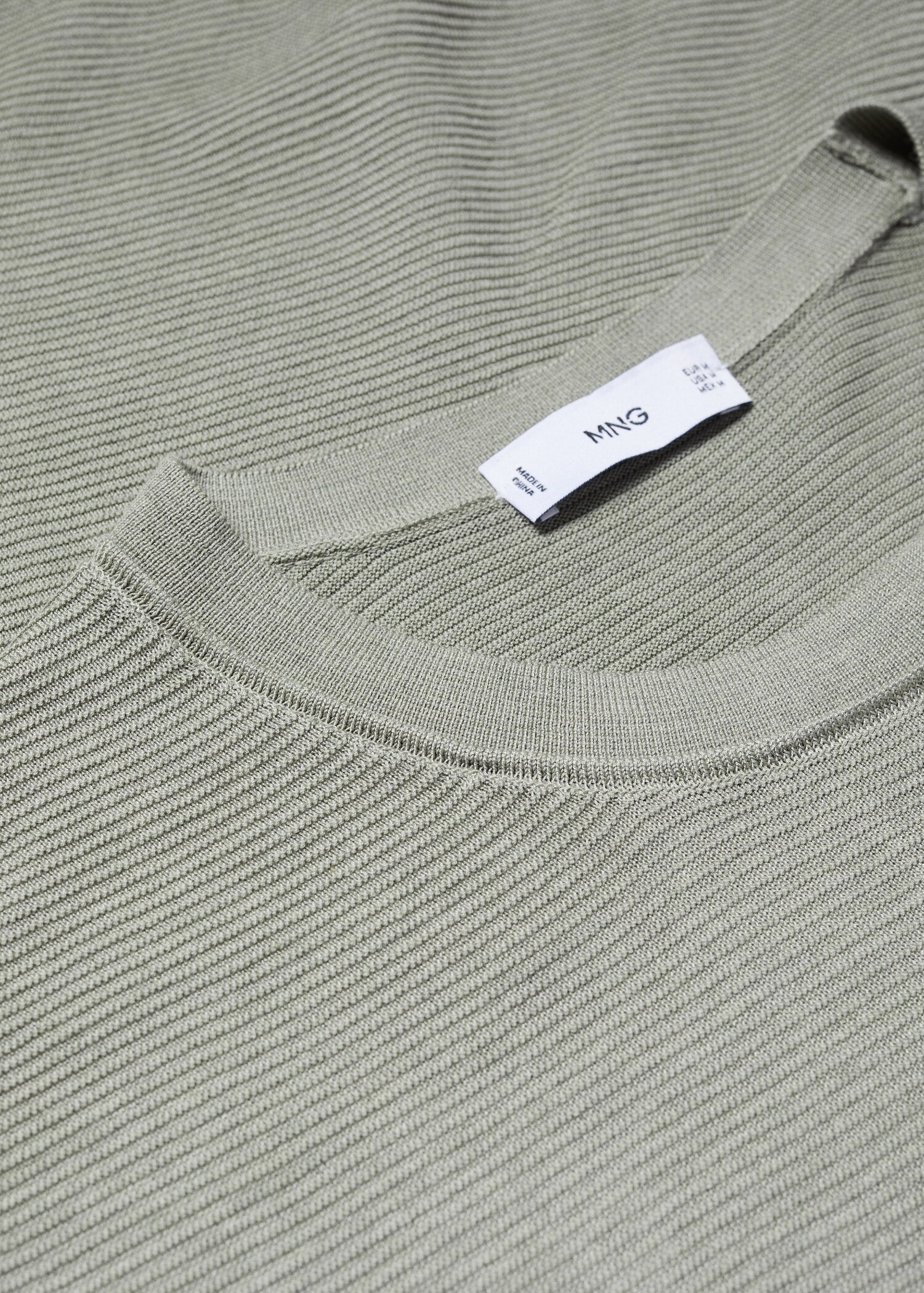 Structured cotton knit t-shirt - Details of the article 8