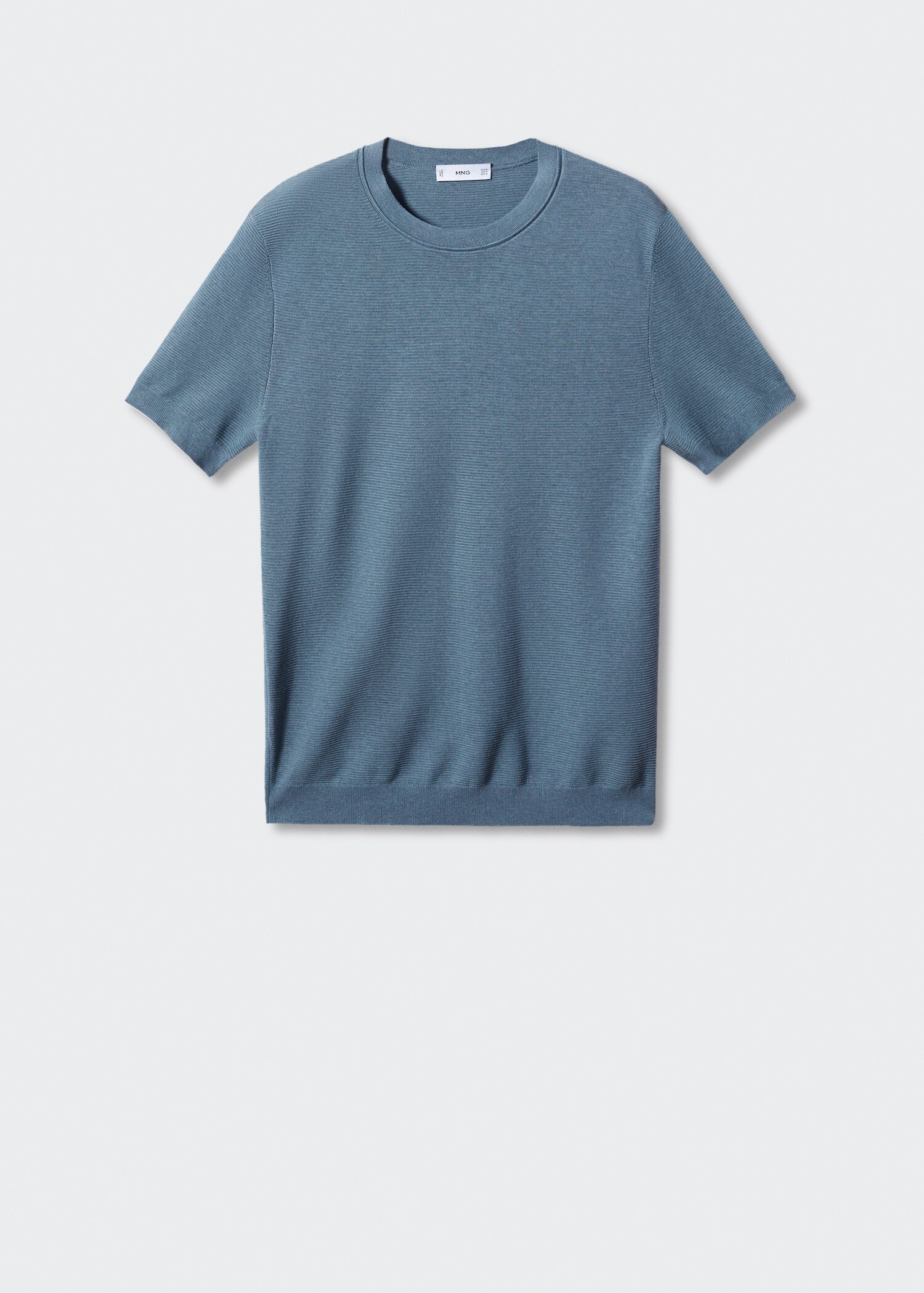 Structured cotton knit t-shirt - Article without model