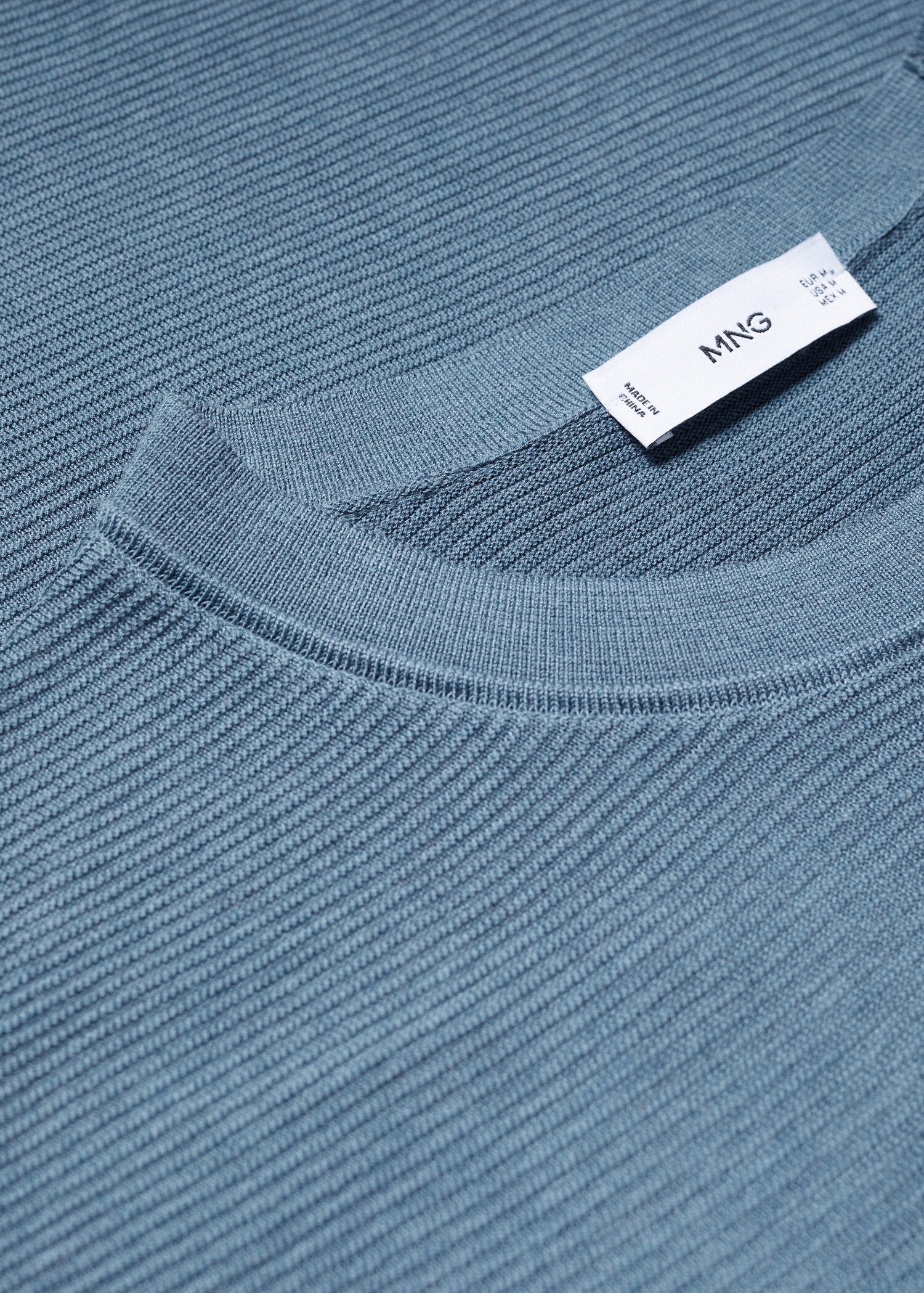 Structured cotton knit t-shirt - Details of the article 8