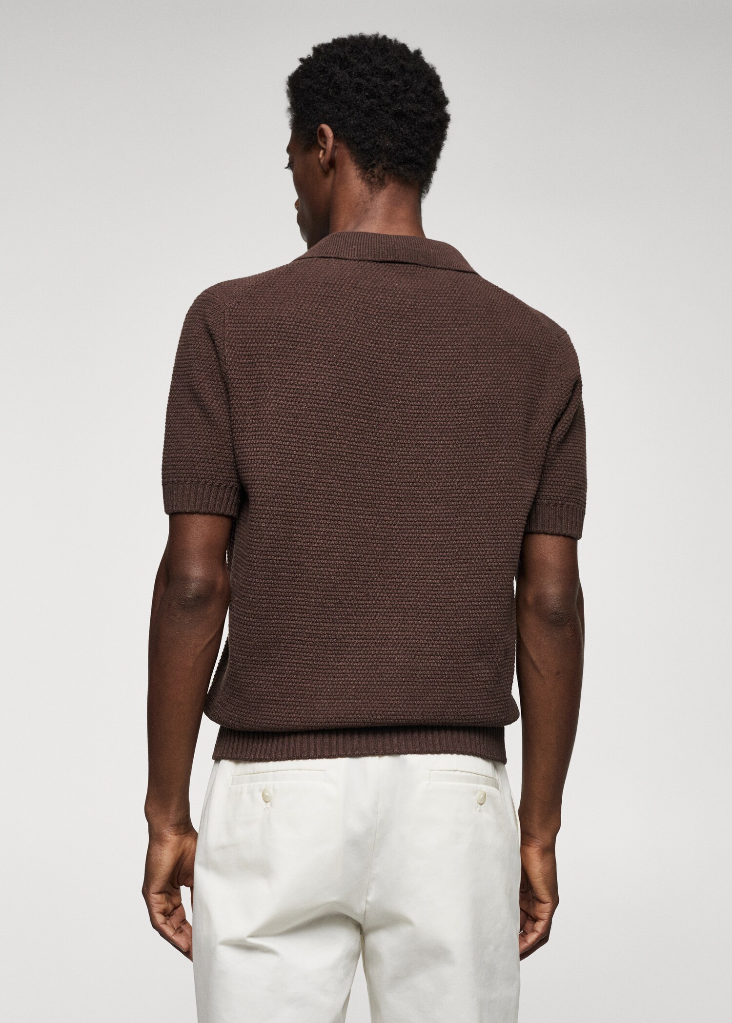 Polo grosse maille structuré - Verso de l’article