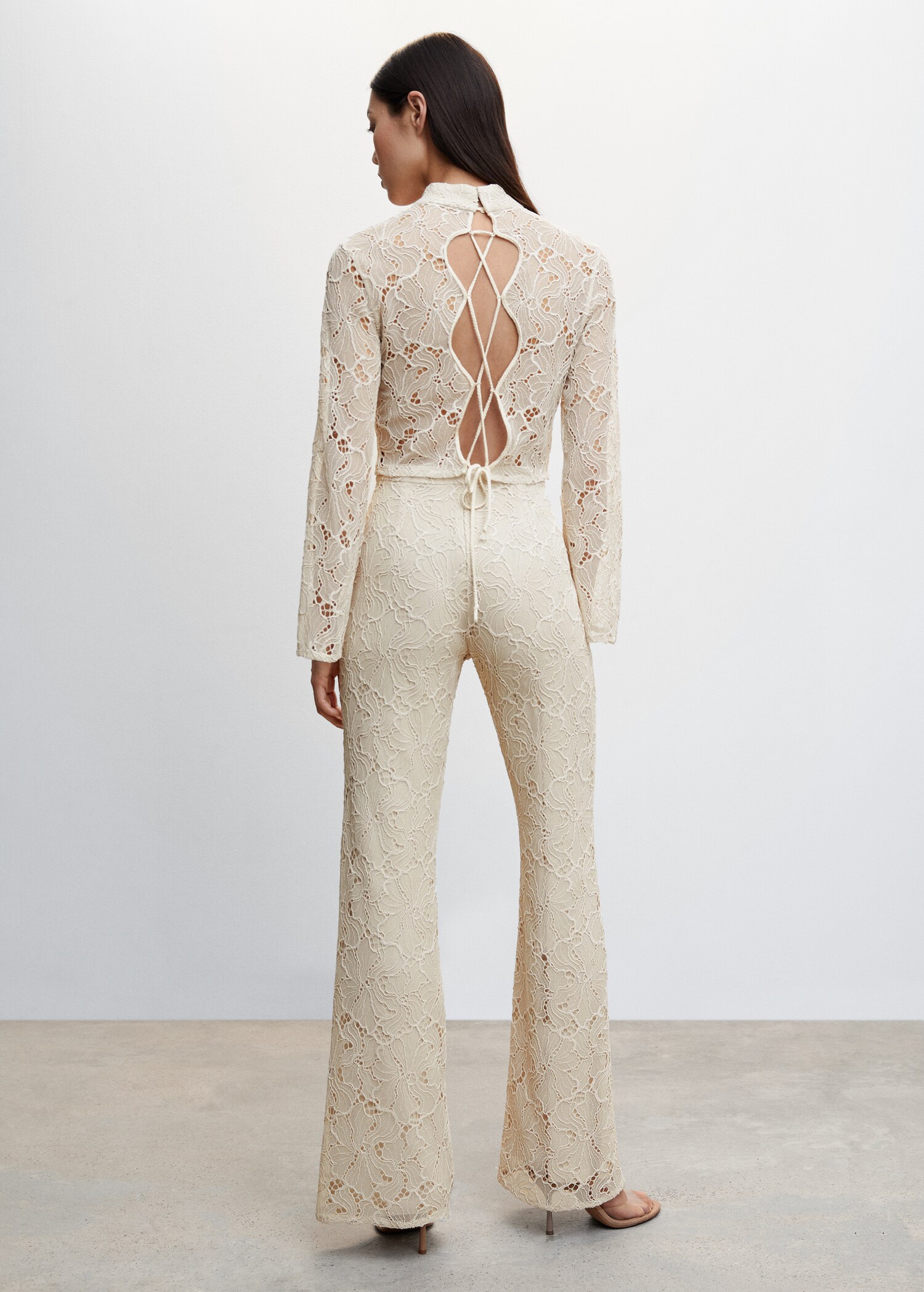Pantalón flare encaje - Reverso del artículo