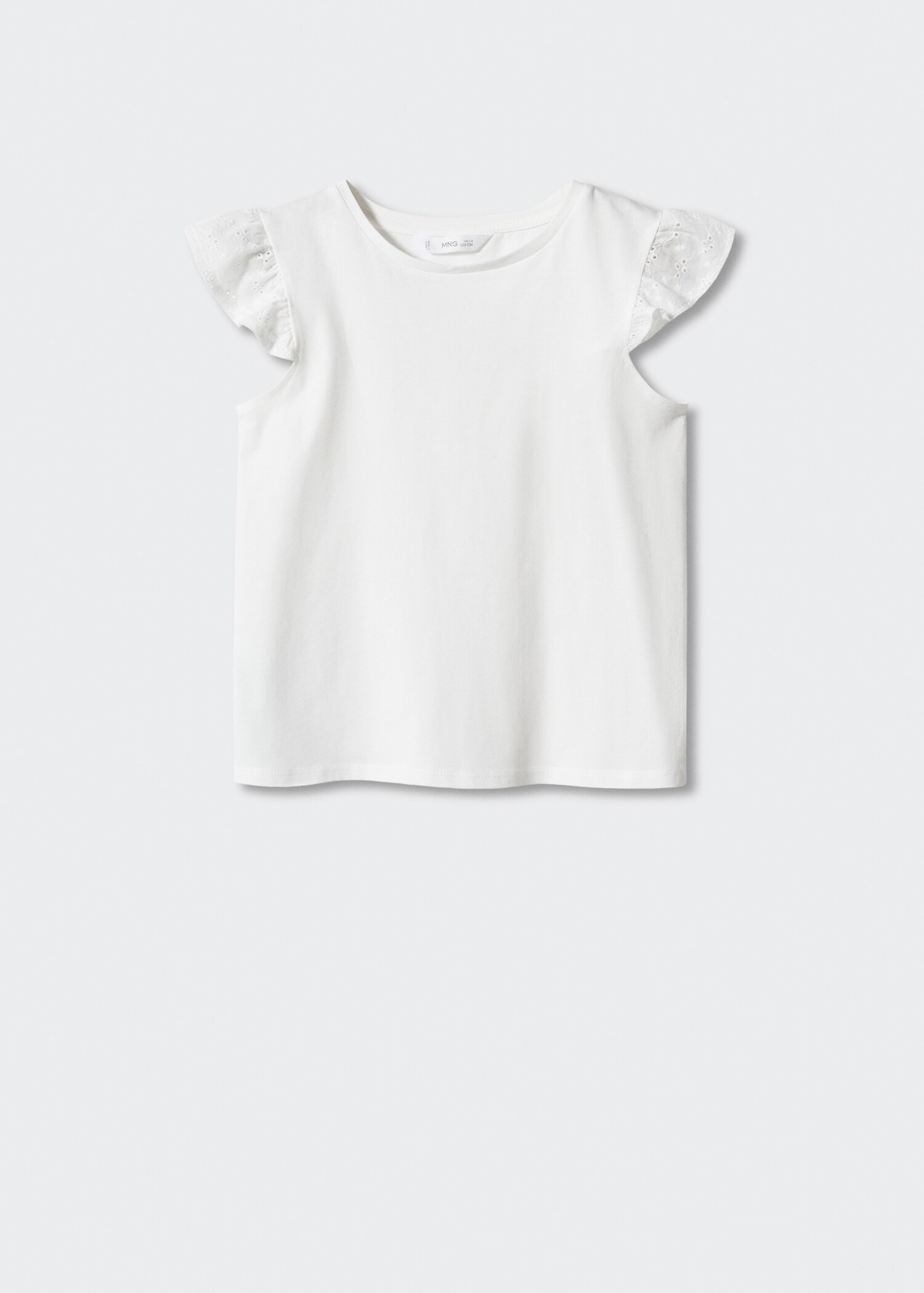 Ruffled sleeve T-shirt - Article without model