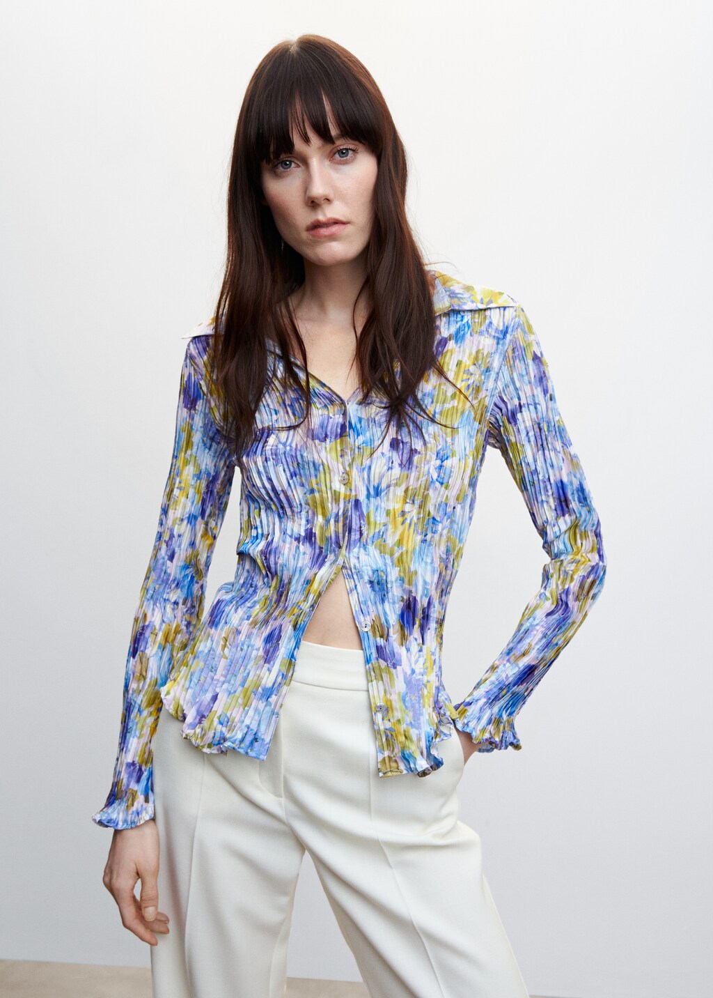 Camisa fruncida best sale