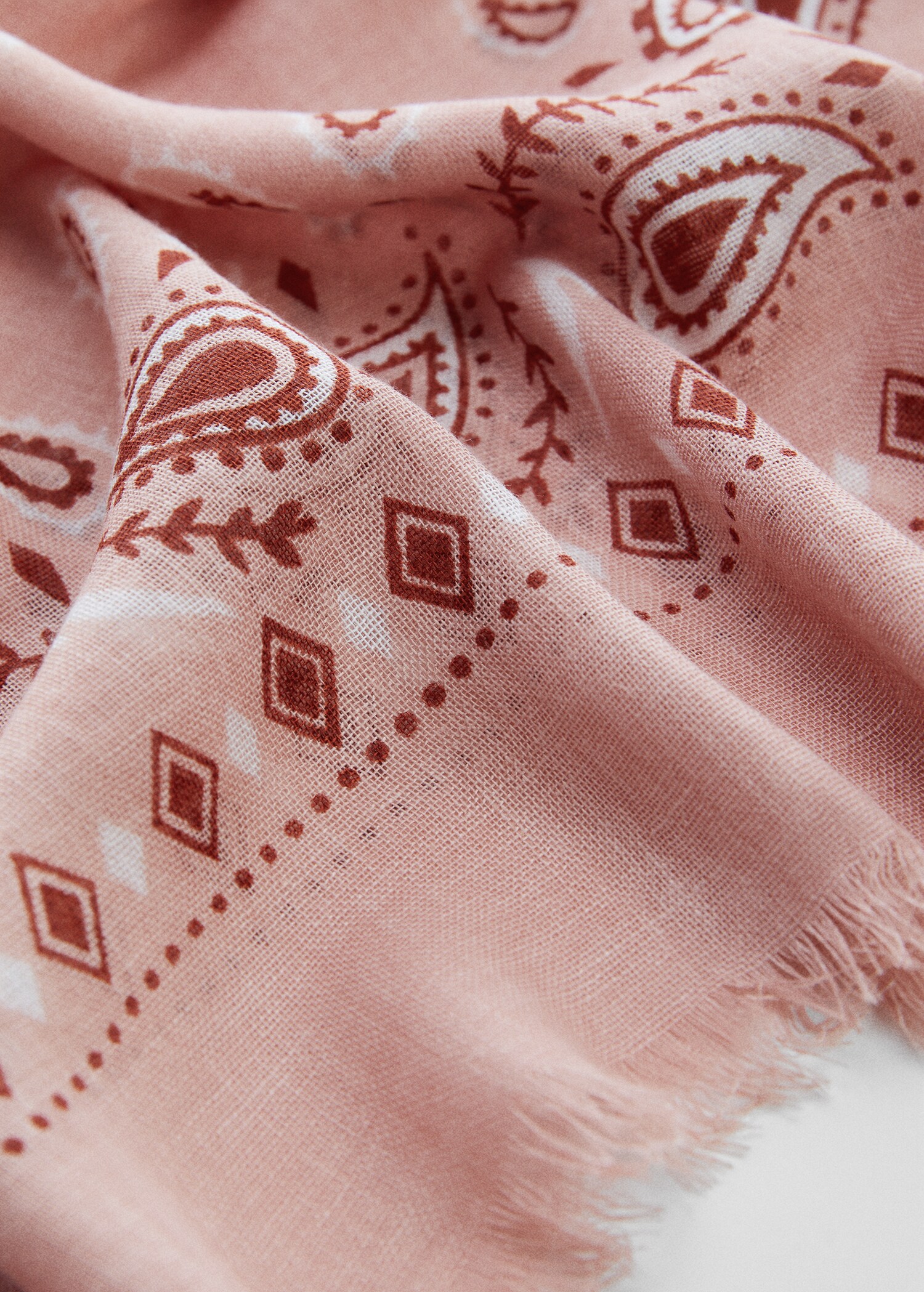 Linen blend scarf - Medium plane