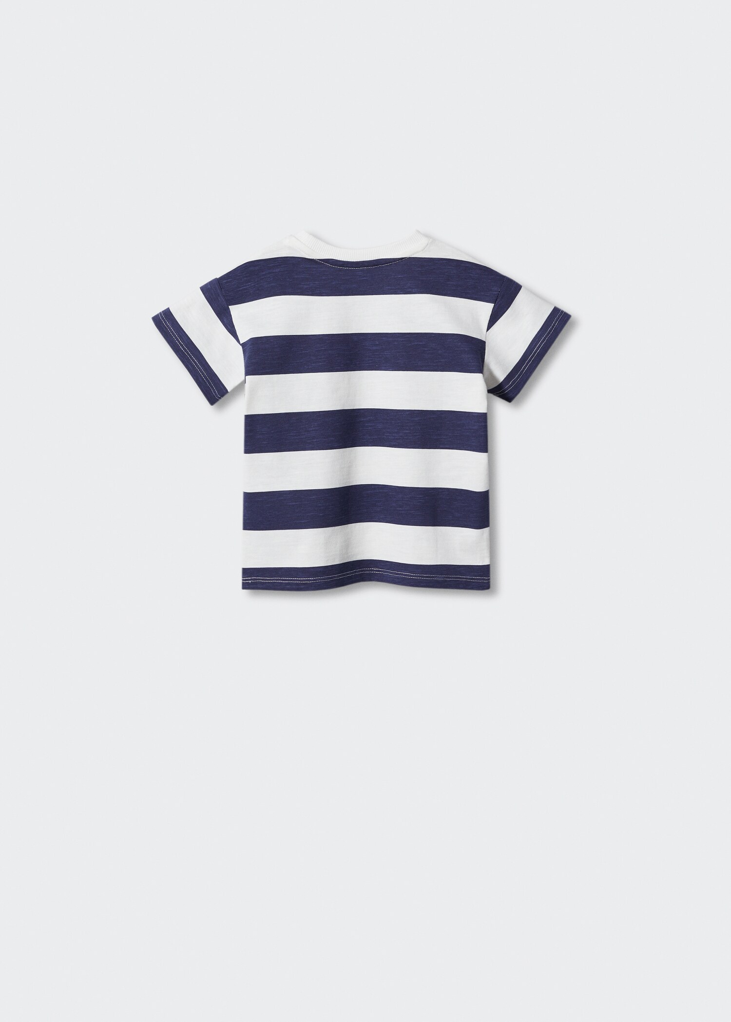 Striped short-sleeved t-shirt - Reverse of the article