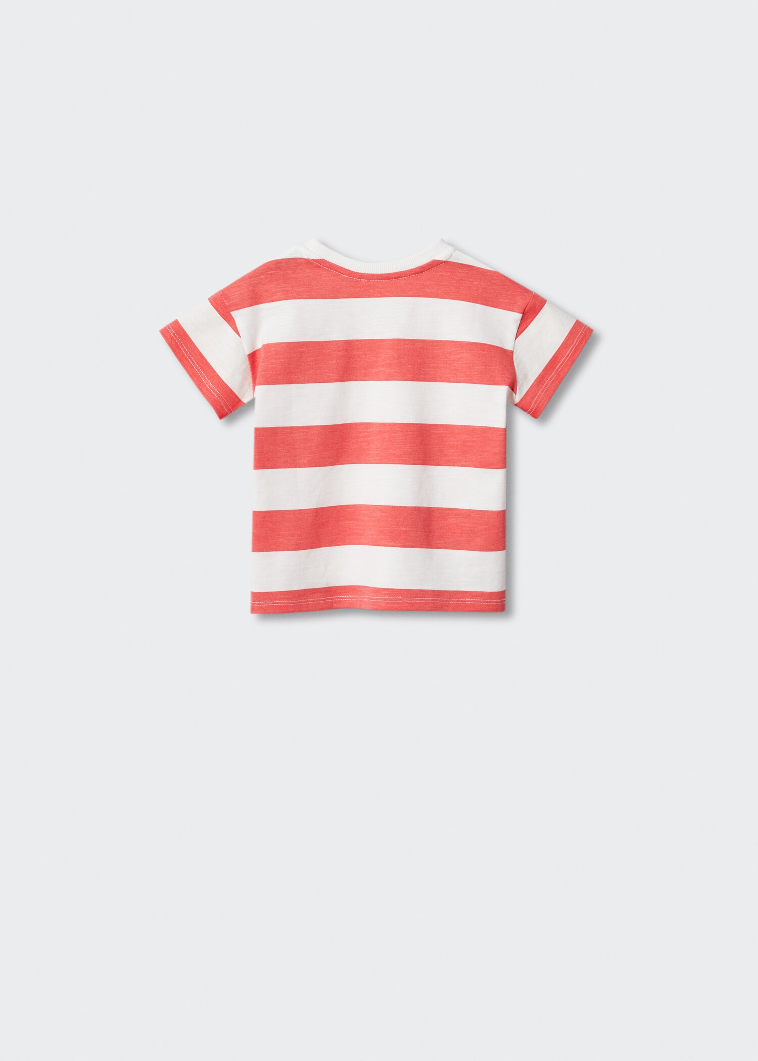 Striped short-sleeved t-shirt - Reverse of the article