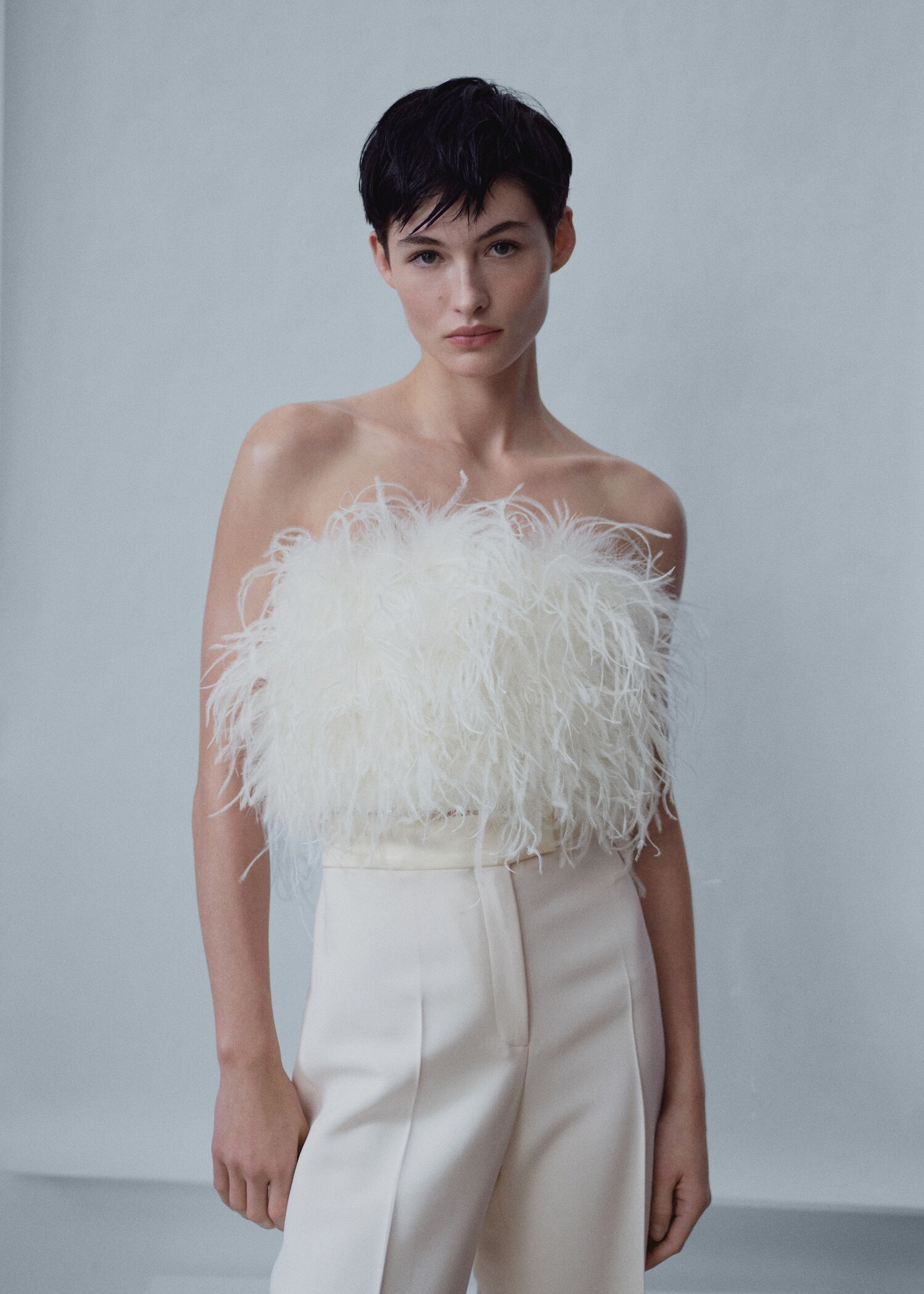 Feather bandeau-style top - Medium plane