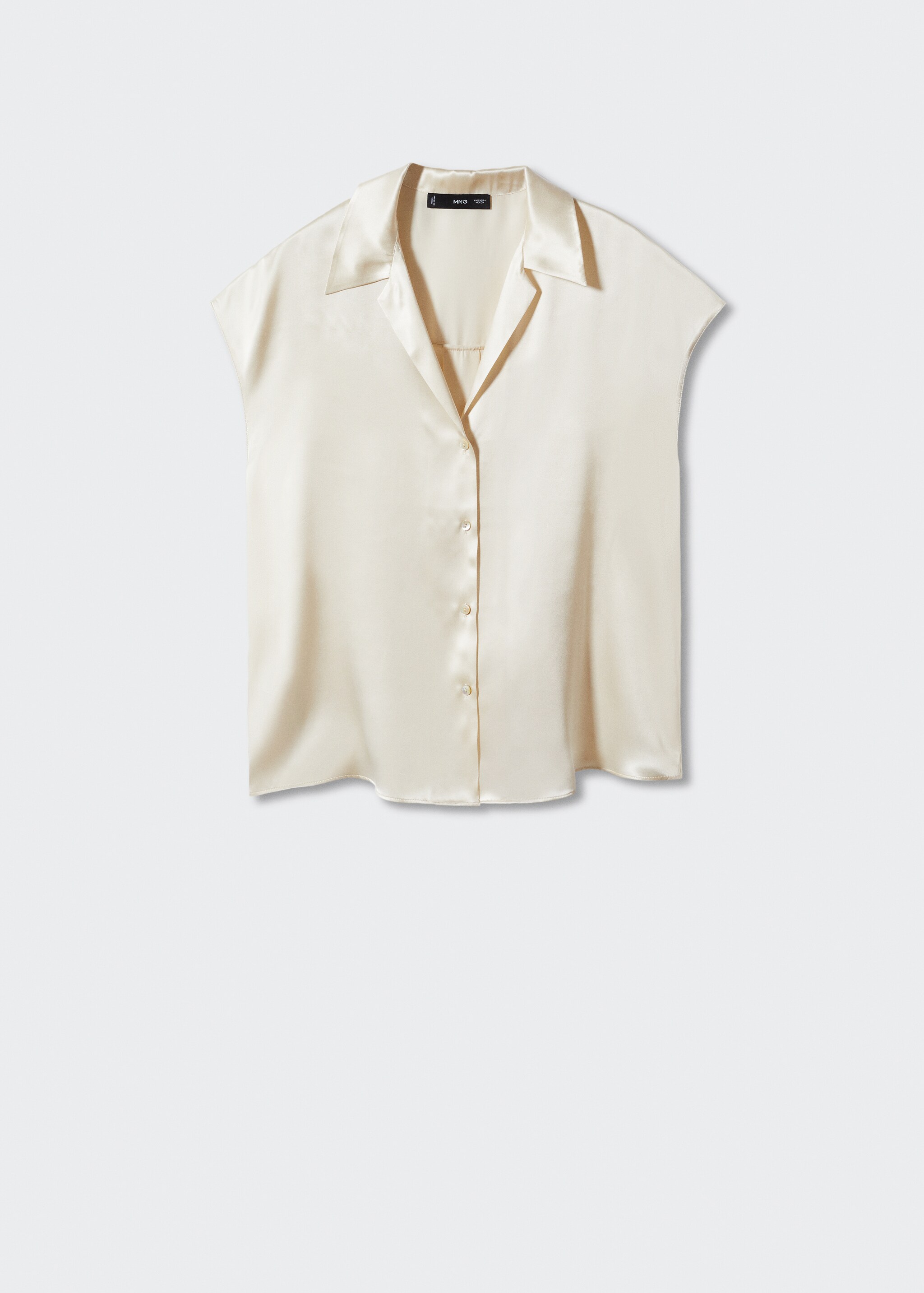 Атласная рубашка из шелка - Изделие без модели