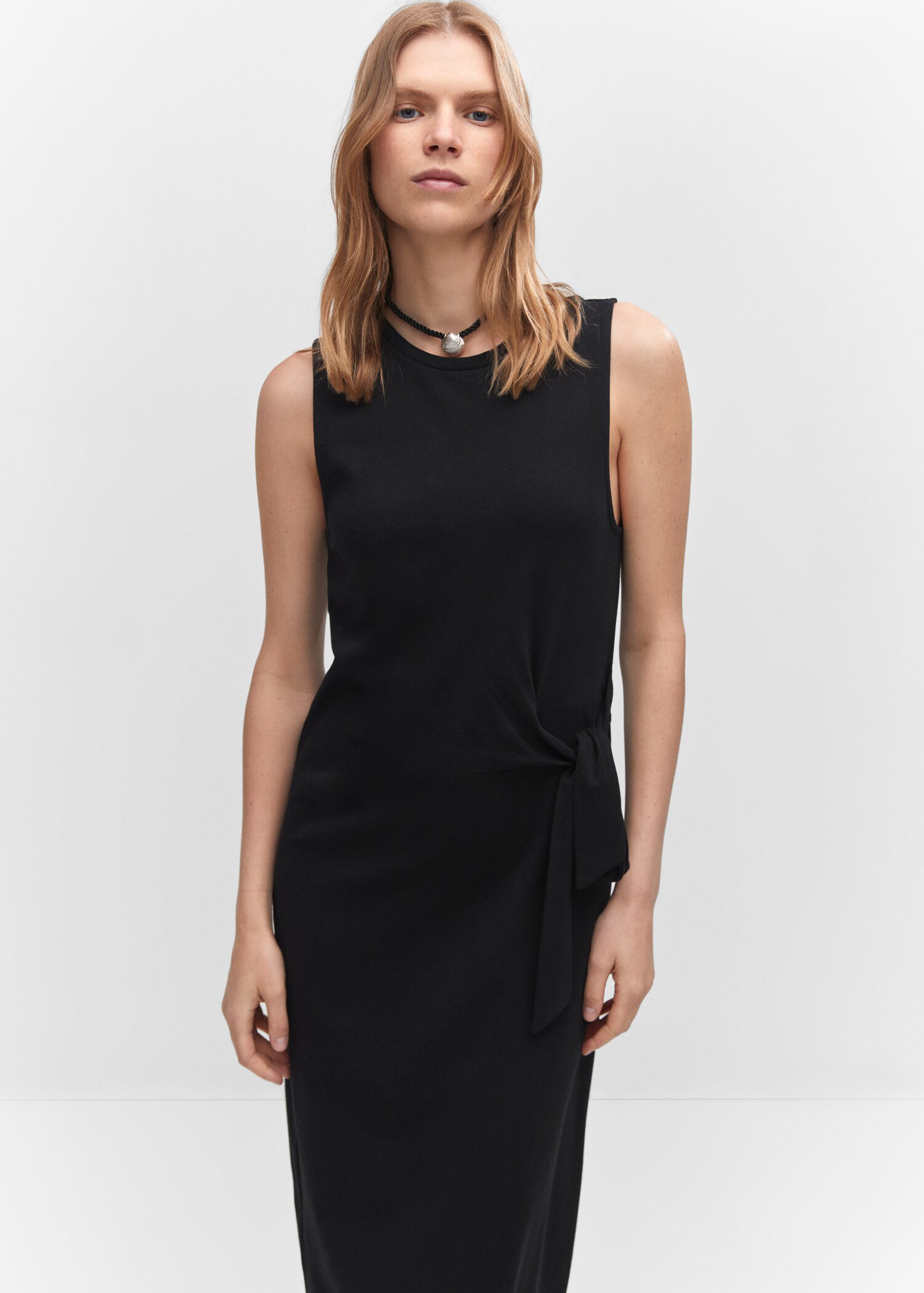 Bow cut-out detail dress - Medium plane
