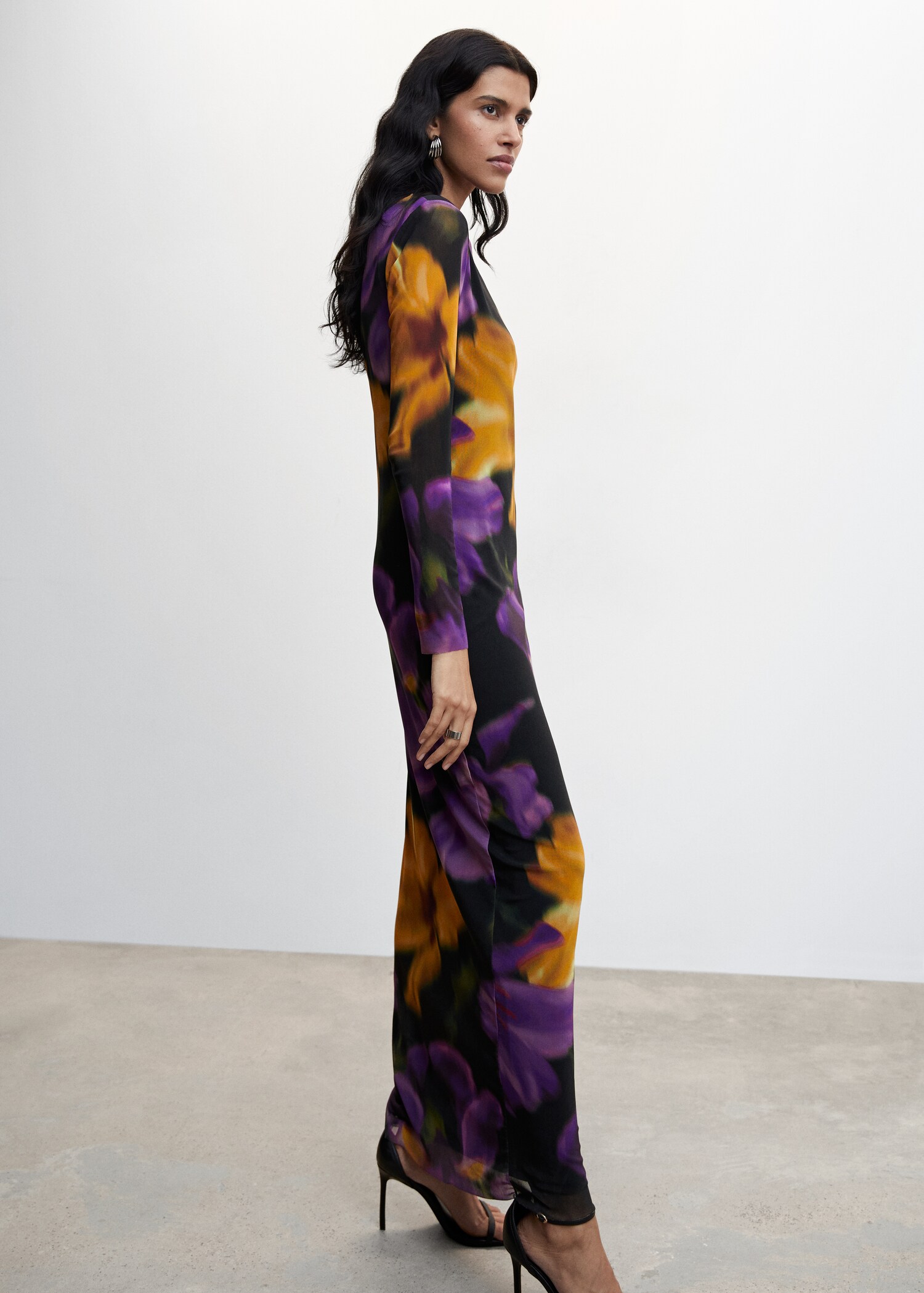 Vestido tul estampado floral - Detalle del artículo 6
