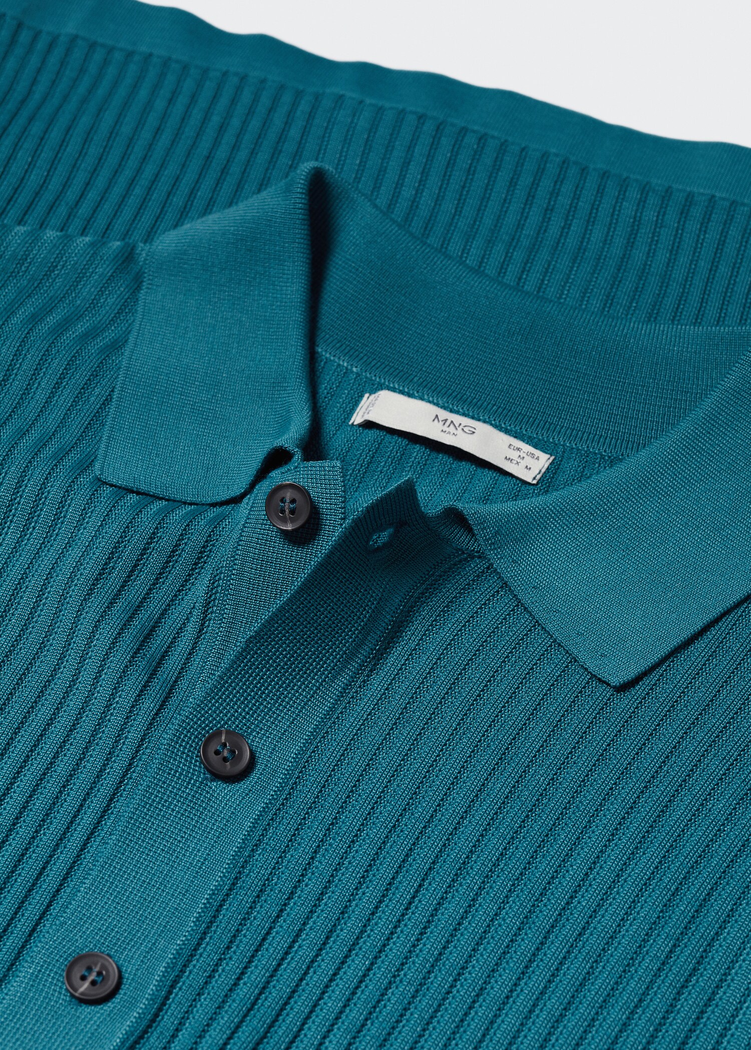 Ribbed knit polo shirt - Details of the article 8