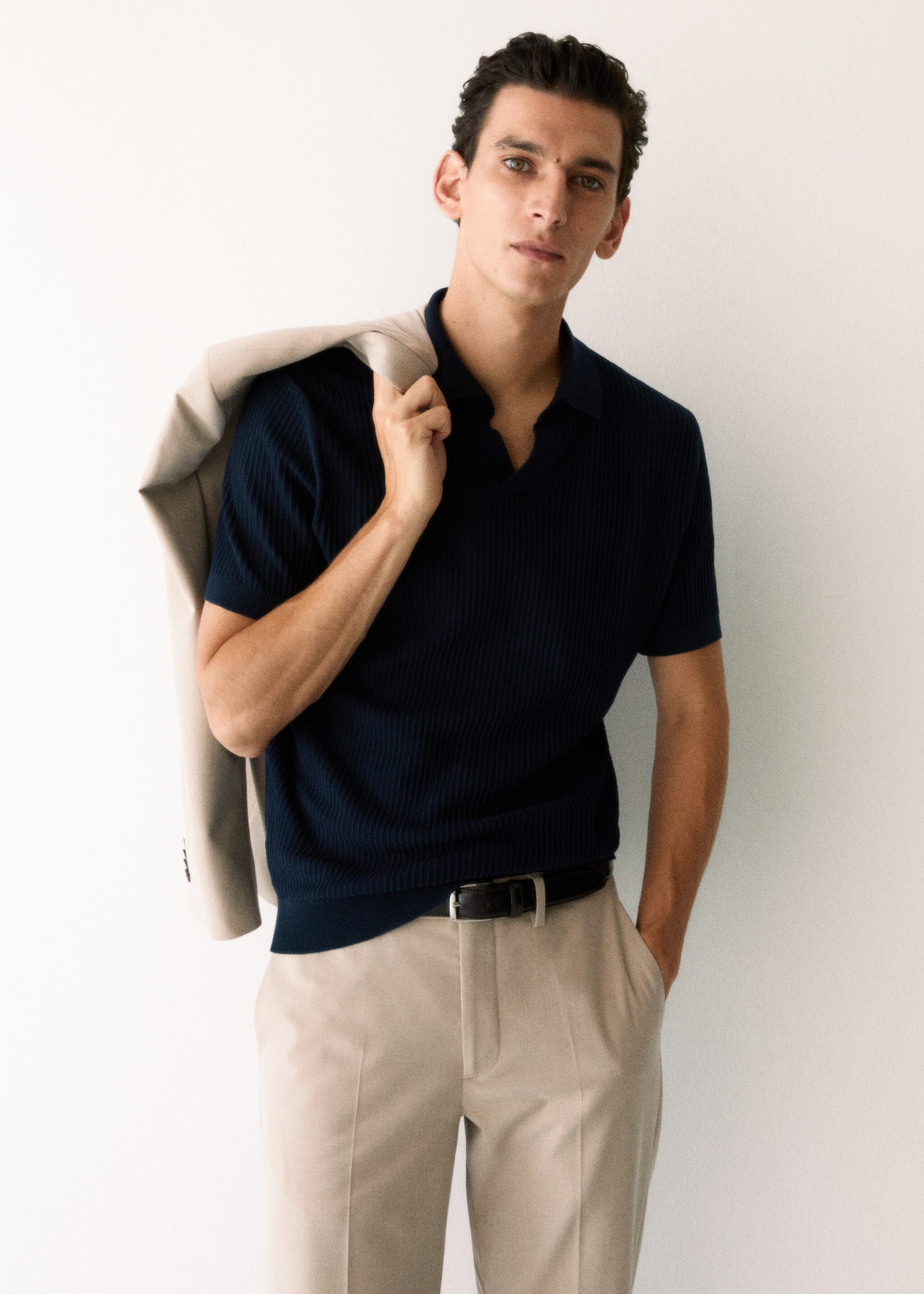 Fine-knit polo shirt - Details of the article 5